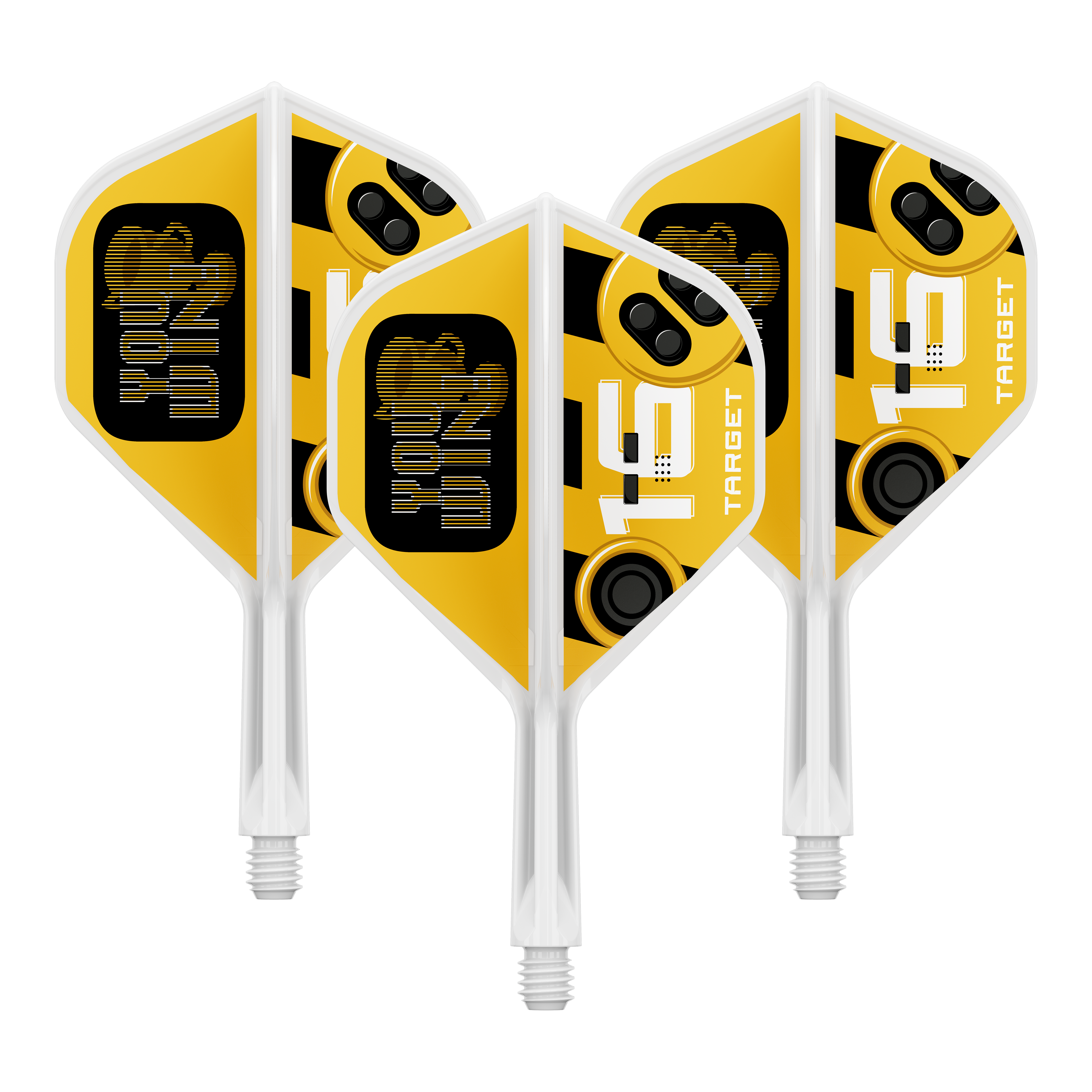 Target K-Flex Wygrywasz loty standardowe nr 2 Das Bild zeigt einen Artikel mit dem Dateinamen 410591_Target_K-Flex_YouWin_No2_Standard_Flights_19mm_1Set. Es ist wahrscheinlich ein Set von Dart-Flights.