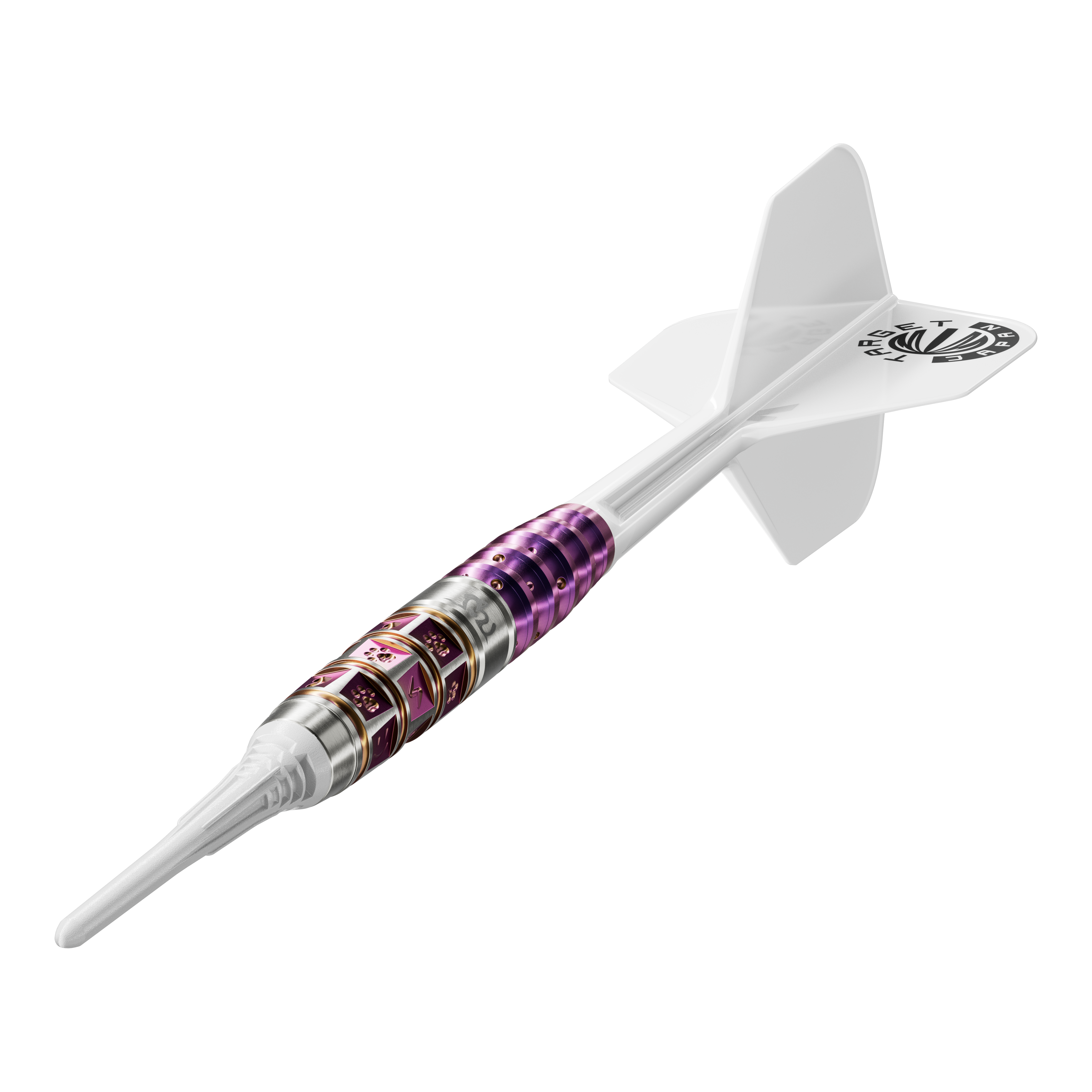 Měkké šipky Target Japan Prime Series Mayo GEN8 - 18g Hier ist das Target Japan Prime Series Mayo GEN8 Softdarts Set, 18g abgebildet. Die Darts liegen in einer Reihe.