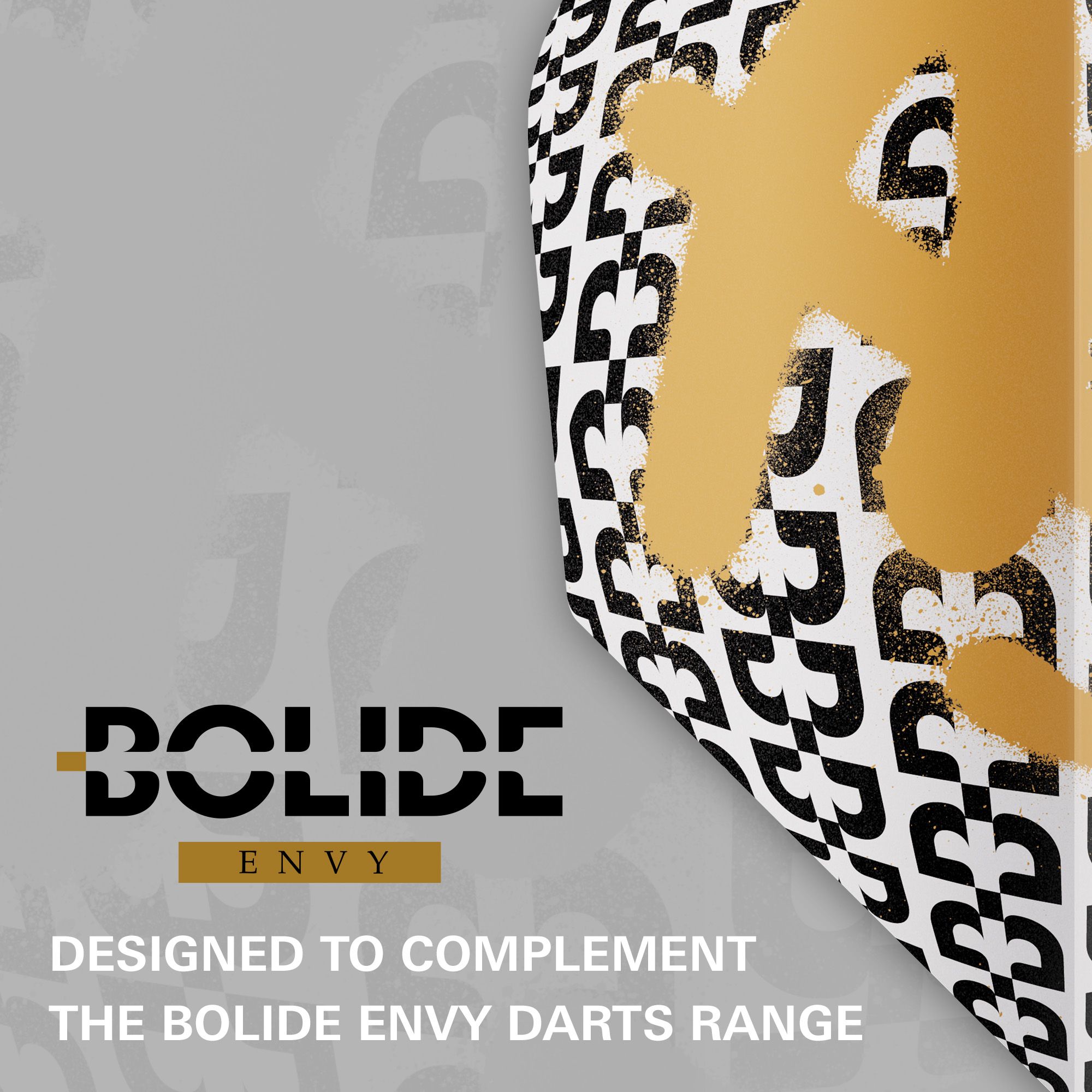 Target Pro Ultra Bolide Envy No6 Flights - 3 Sets Gezeigt werden die Target Pro Ultra Bolide Envy No6 Flights im Set mit drei Stück. Die Flights sind Zubehör für Dartpfeile.
