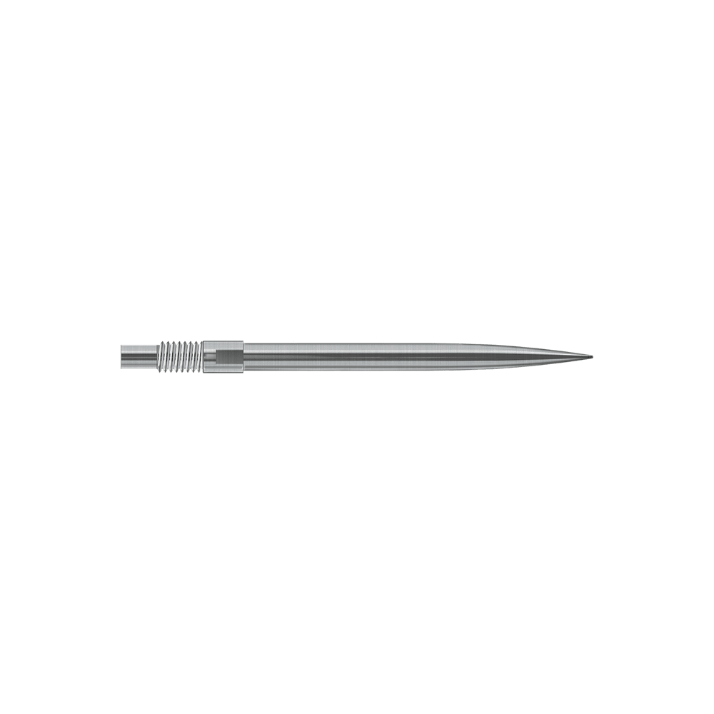 Harrows Quick Point Dartspitzen - Silber Das Bild zeigt Harrows QuickPoint Dartspitzen in Silber mit einer Länge von 30mm. Es handelt sich um eine Produktabbildung der Dartspitzen.