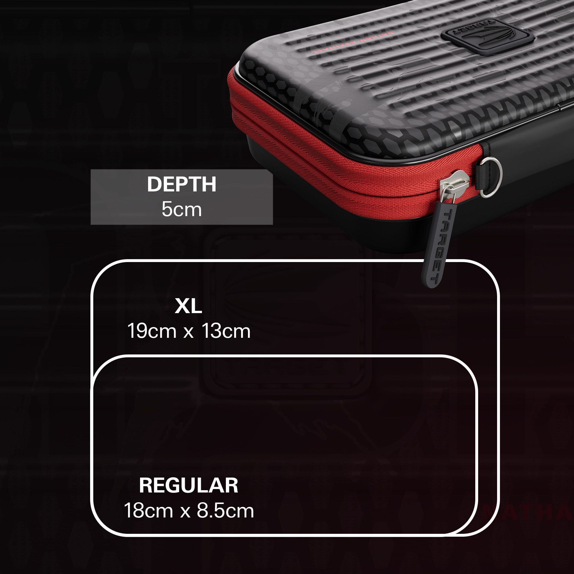 Pouzdro na šipky Takoma XL Ghost Series Nathan Aspinall Takoma XL Ghost Series Nathan Aspinall Dartcase auf einem neutralen Hintergrund abgebildet. Das Dartcase ist für den Schutz und Transport von Dartpfeilen entworfen.
