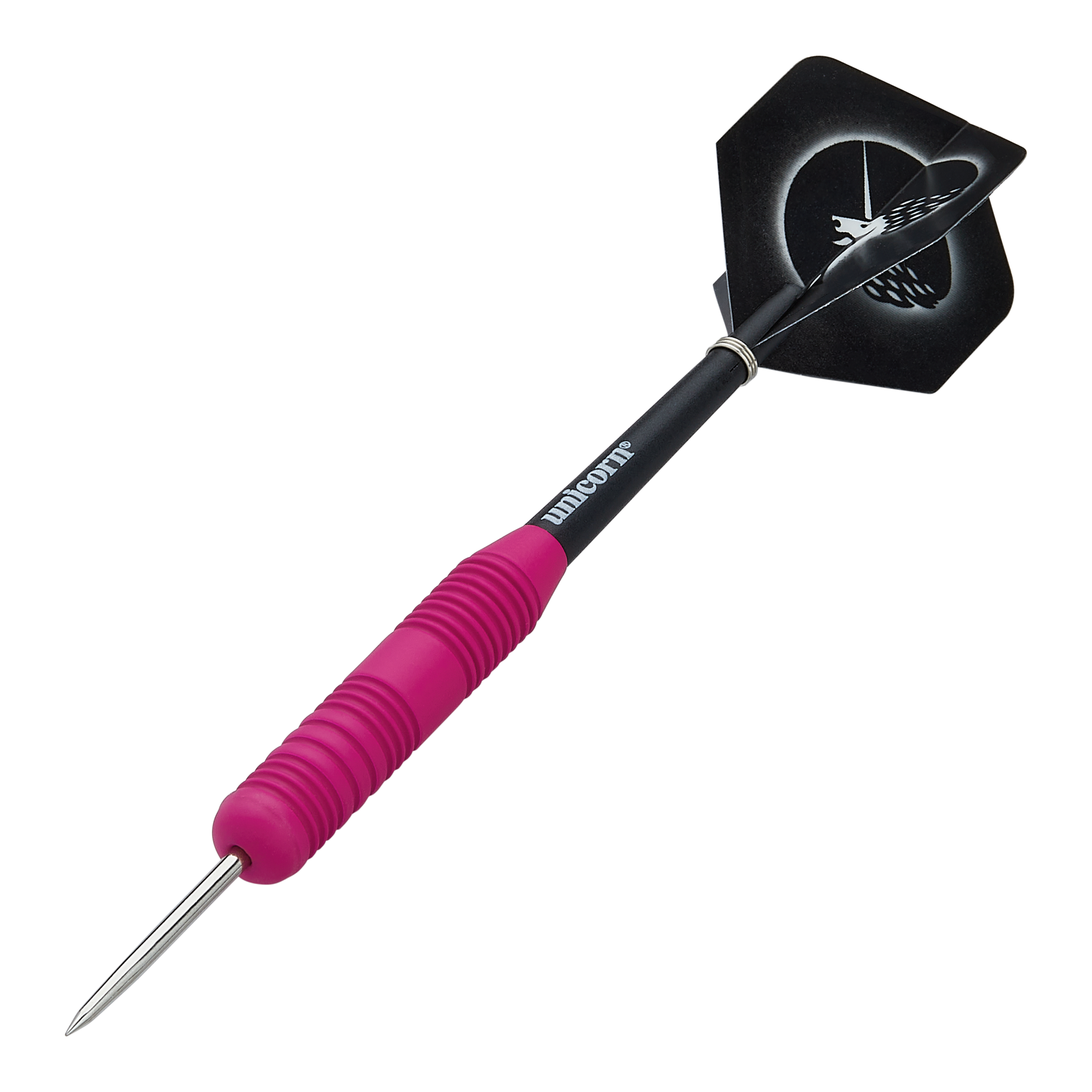 Fléchettes Unicorn Core Plus en acier rose caoutchouté