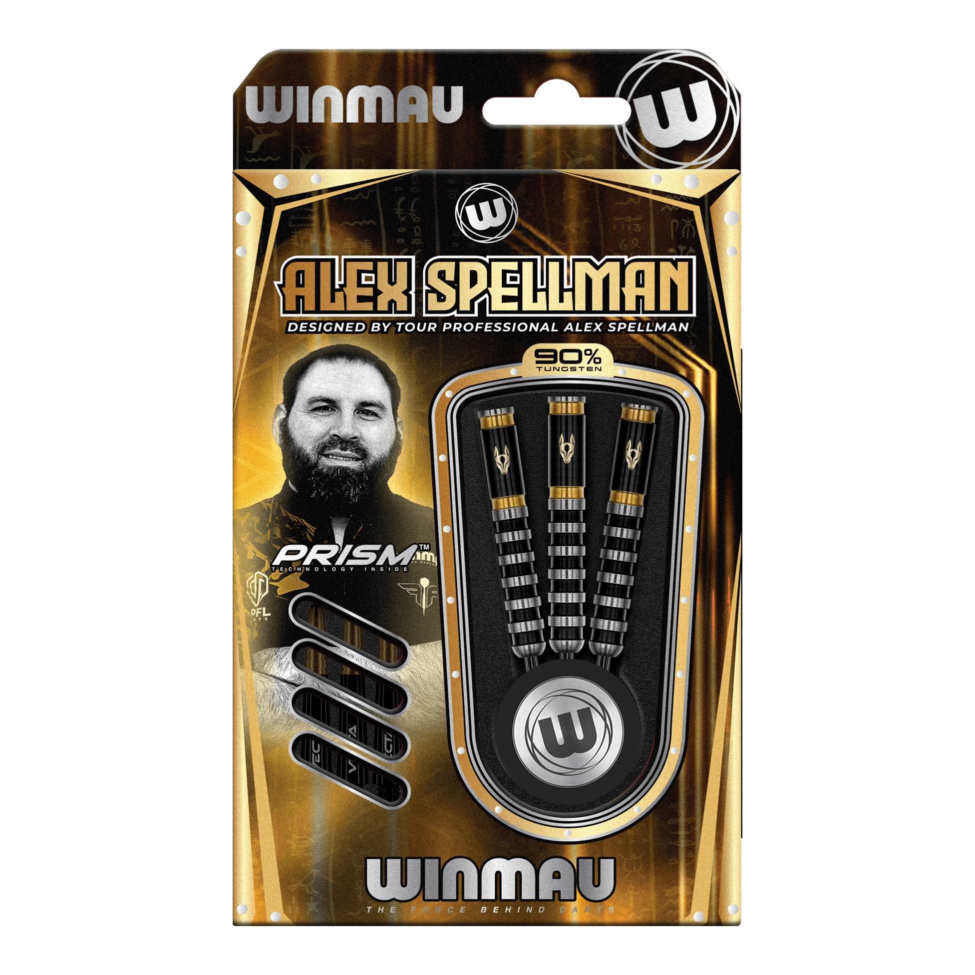 Freccette in acciaio Winmau Alex Spellman Winmau Alex Spellman Steeldarts sind präzise gearbeitete Steeldarts. Die Abbildung stellt das Produkt im Nahaufnahme dar.