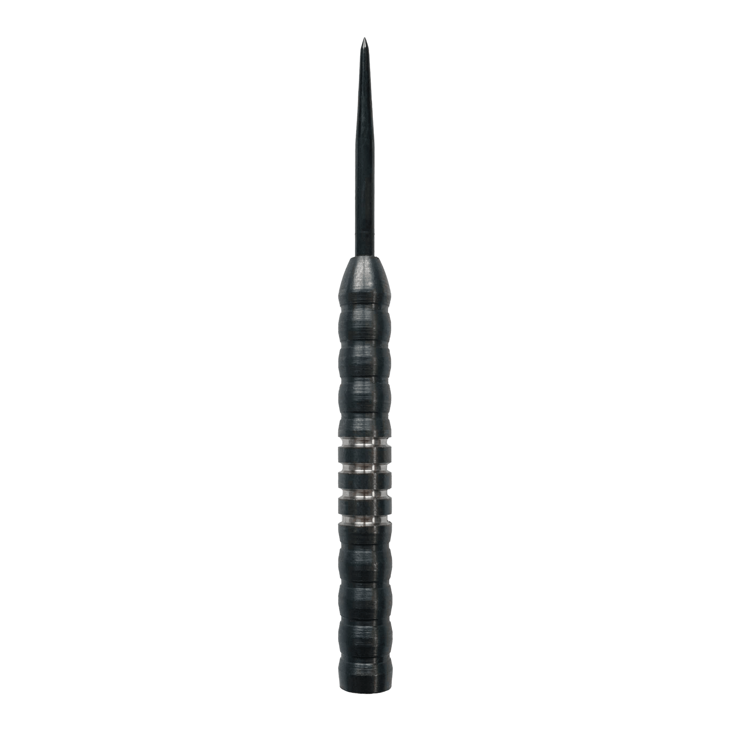 Ocelové hlavně na šipky McDart Midnight V1 Das Bild zeigt den McDart Midnight V1 Steeldart Barrel. Der Barrel ist schwarz und hat eine gerillte Oberfläche für besseren Halt.