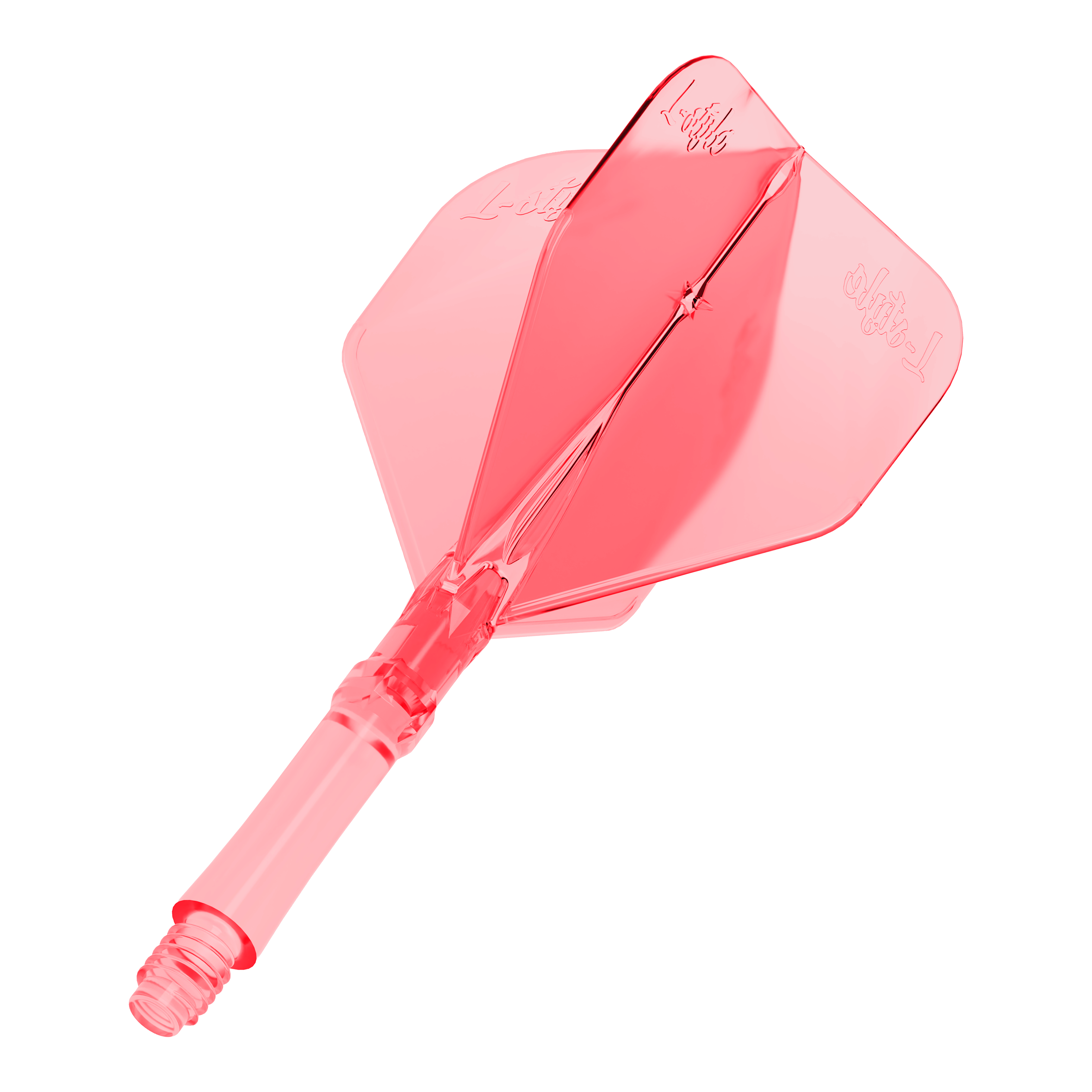 L-Style L-Sytem Flights - Clear Red-190 Zu sehen ist das Produkt L-Style L-Sytem Flights - Clear Red. Die roten, durchsichtigen Flights sind Zubehör für Dartpfeile.