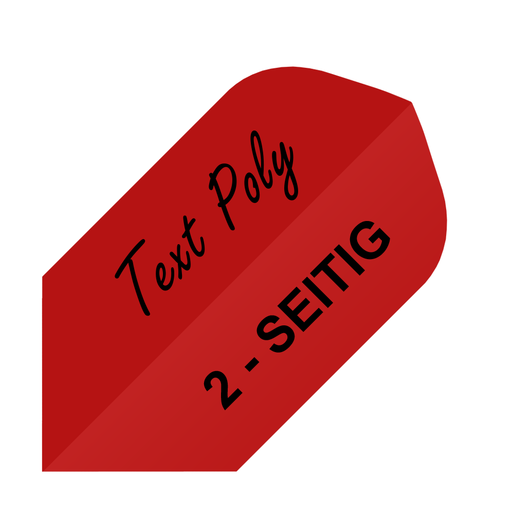 10 Satz Bedruckte Flights 2-Seitig - Wunschtext - Poly Slim