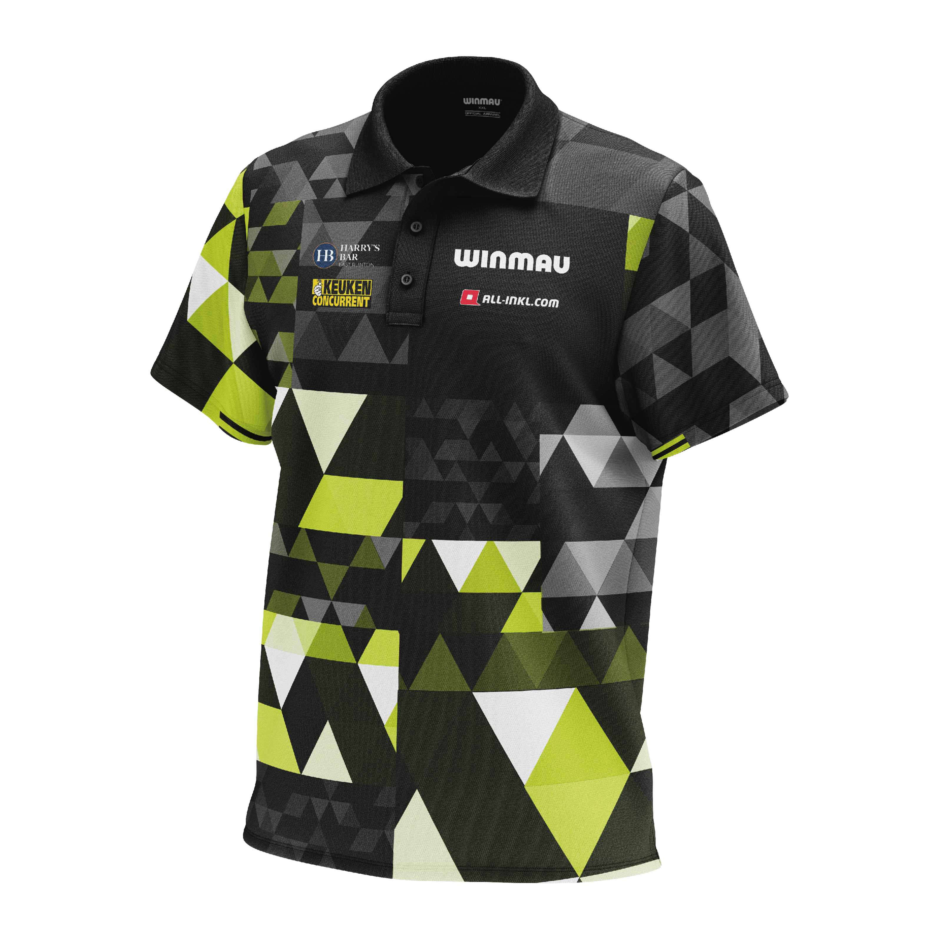 Winmau Michael Van Gerwen Fan-Edition Poloshirt Poloshirt der Winmau Michael Van Gerwen Fan-Edition. Dieses Shirt ist für Fans von Michael Van Gerwen gestaltet.