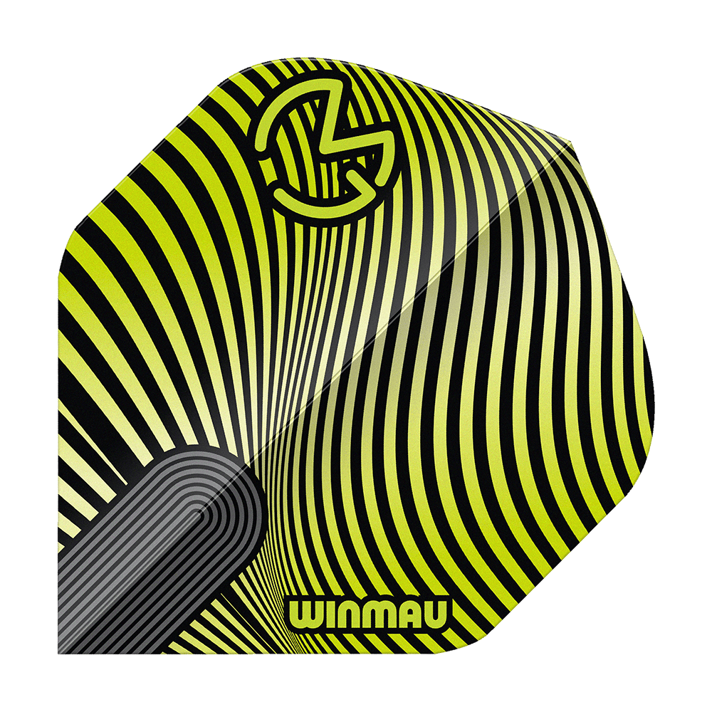 Letky Winmau Prism Delta MvG Green Black No2 Standard Hier sieht man Winmau Prism Delta MvG Green Black No2 Standard Flights. Das Flight-Set fällt durch besondere Akzente auf.