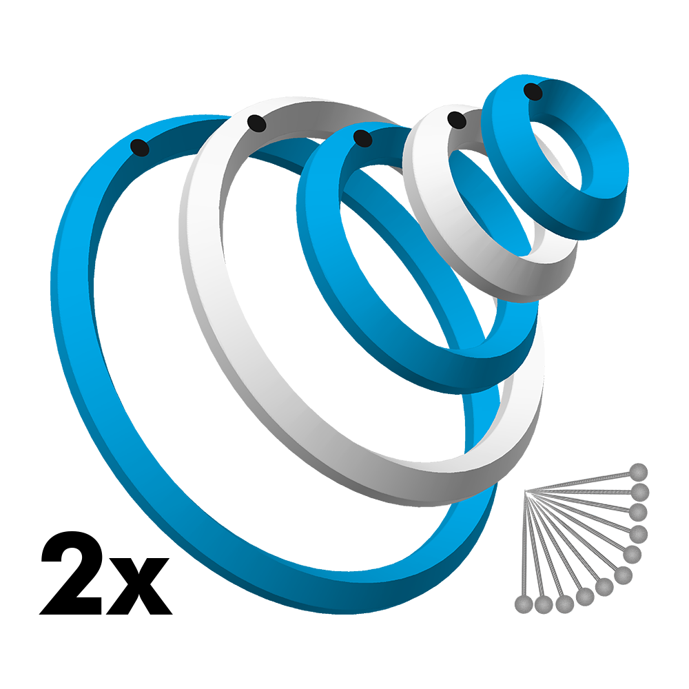 X0610_Red_Dragon_Gerwyn_Price_Practice_Rings_3jyPqXZ0S1sw2U Das Bild zeigt die Red Dragon Gerwyn Price Practice Rings, die in verschiedenen Größen erhältlich sind. Die Ringe sind hauptsächlich blau und weiß gefärbt und werden zum Üben im Darts verwendet.