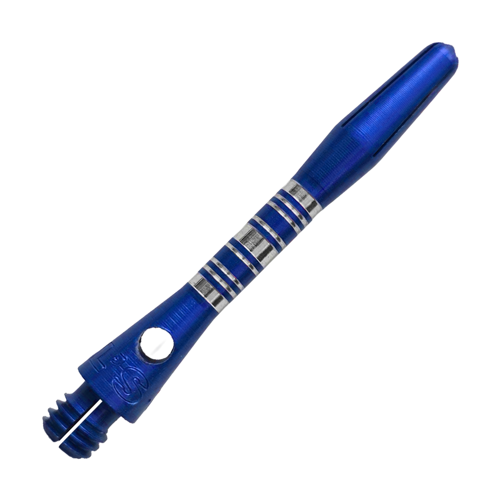 Bulls NL Supra Aluminium Shafts - Blau - 34 mm Bulls NL Supra Aluminium Shafts, blau und 34 mm lang, sind abgebildet. Diese Schäfte sind ideal für Dartspieler, die Wert auf Haltbarkeit legen.