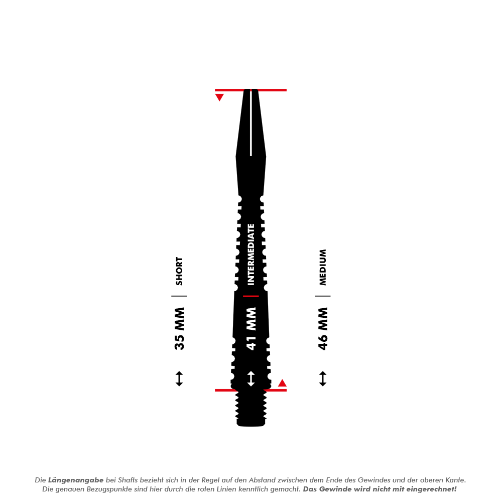 Winmau Triad RX Aluminium Shafts - Schwarz