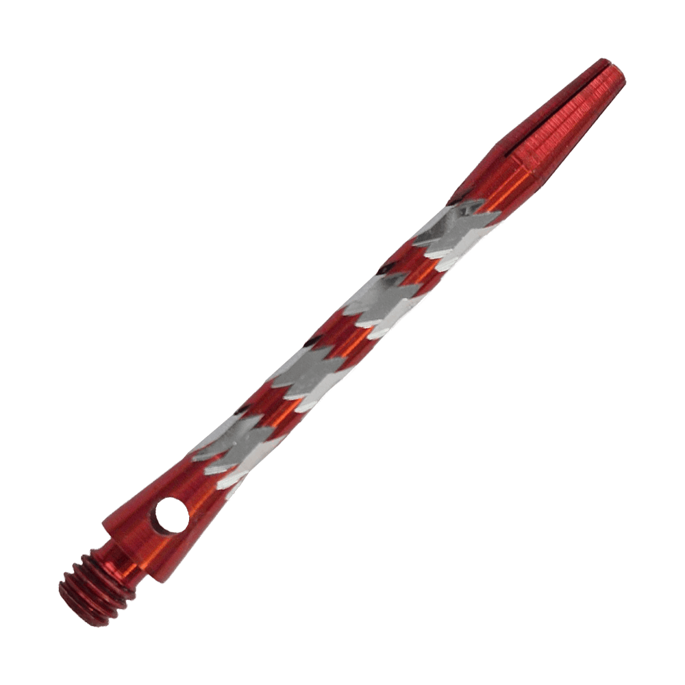 Tiges en aluminium Bulls NL Minor - Rouge - 46 mm Bulls NL Minor Aluminium Shafts in Rot, 46 mm lang. Abgebildet ist ein roter Aluminiumschaft für Dartpfeile.