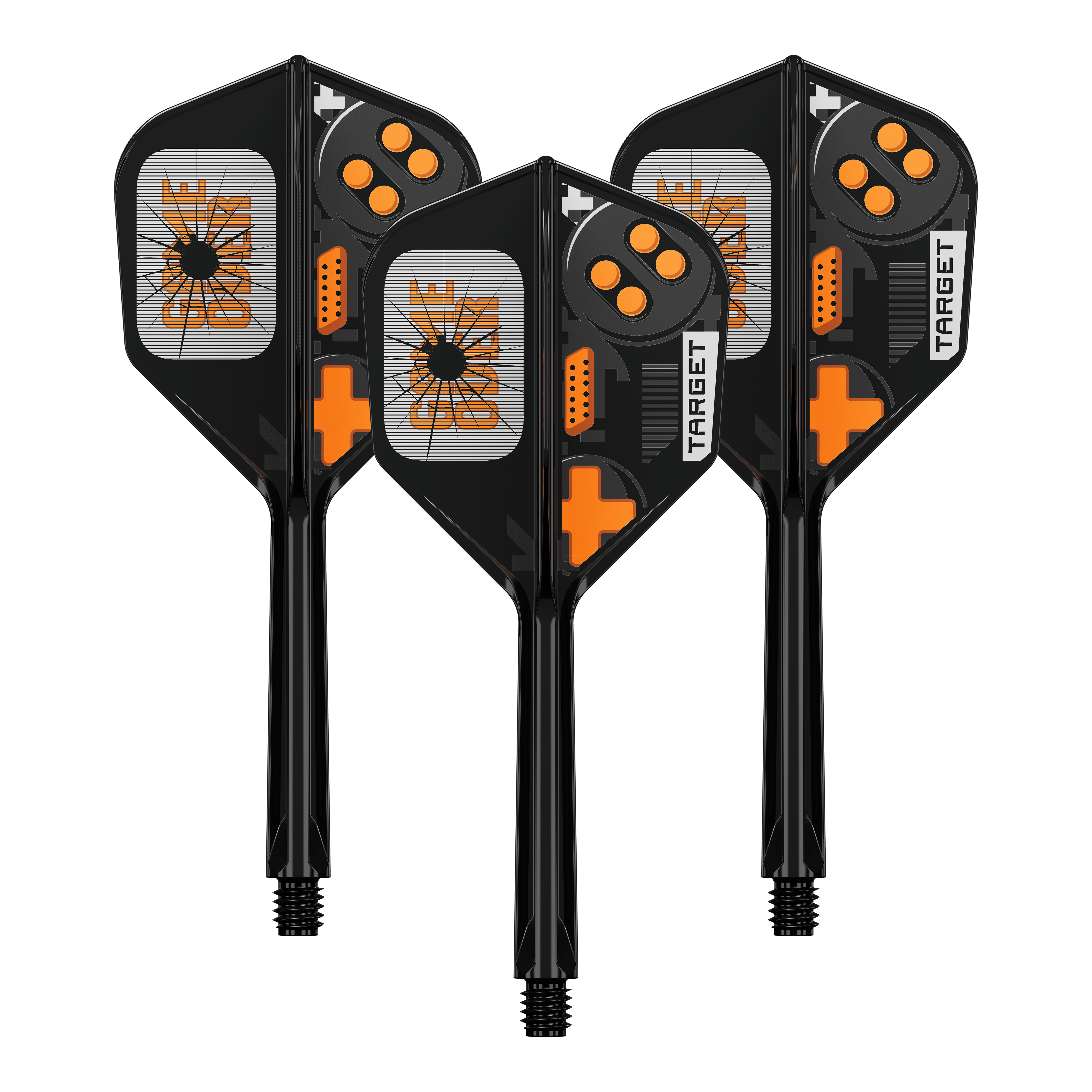 Target K-Flex Game Over No6 Vols Ein Satz Target K-Flex GameOver No6 Flights, 33 mm. Die Flights werden im Bild dargestellt.