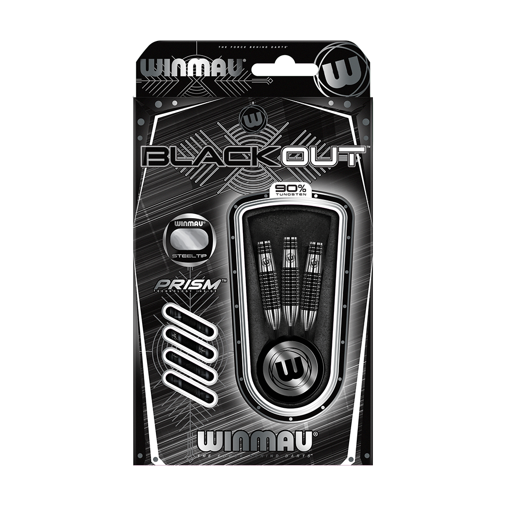 Ocelové šipky Winmau Blackout Variant 2