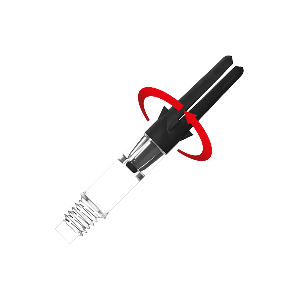 L-Style L-Shaft Carbon Silent Straight - Clear 190 Zu sehen ist ein Produkt mit dem Namen L-Style L-Shaft Carbon Silent Straight Clear OhneKappen 32mm 2 Symbol. Es scheint ein Schaft für Dartpfeile zu sein.