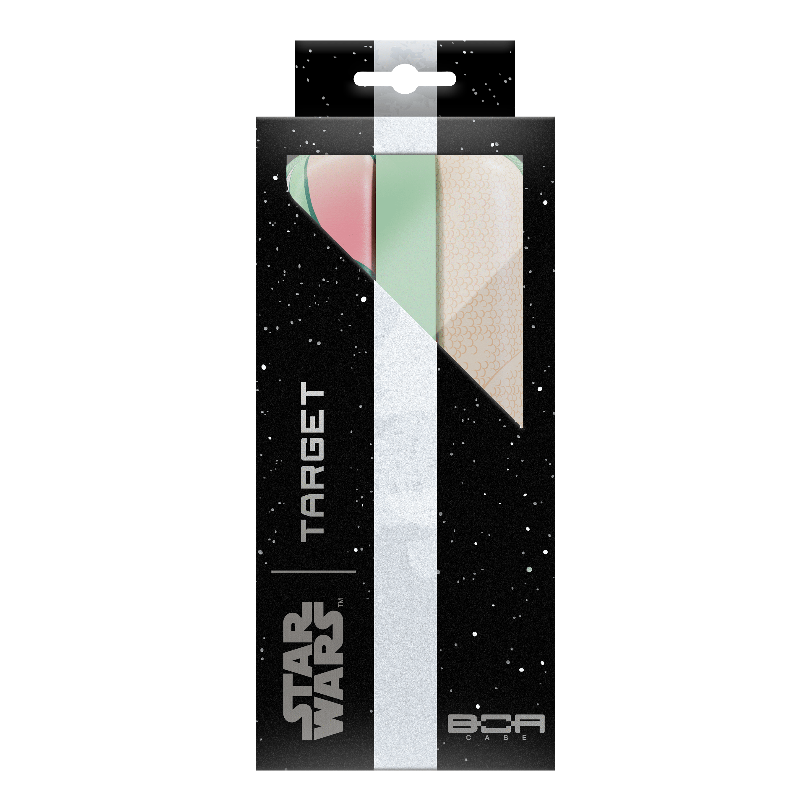 Pouzdro na šipky Target Star Wars Boa - Grogu Auf dem Bild sieht man das Target Star Wars Boa Dartcase - Grogu, gestaltet mit Grogu aus der Star Wars Serie. Diese Darttasche schützt Ihre Dartutensilien unterwegs.