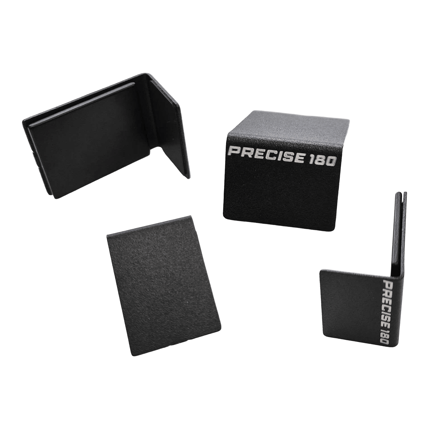 Abgebildet ist das Precise 180 Magnethalter GEN2 - 4er Set. Das Set besteht aus vier präzisen Magnethaltern zur Befestigung von Darts.