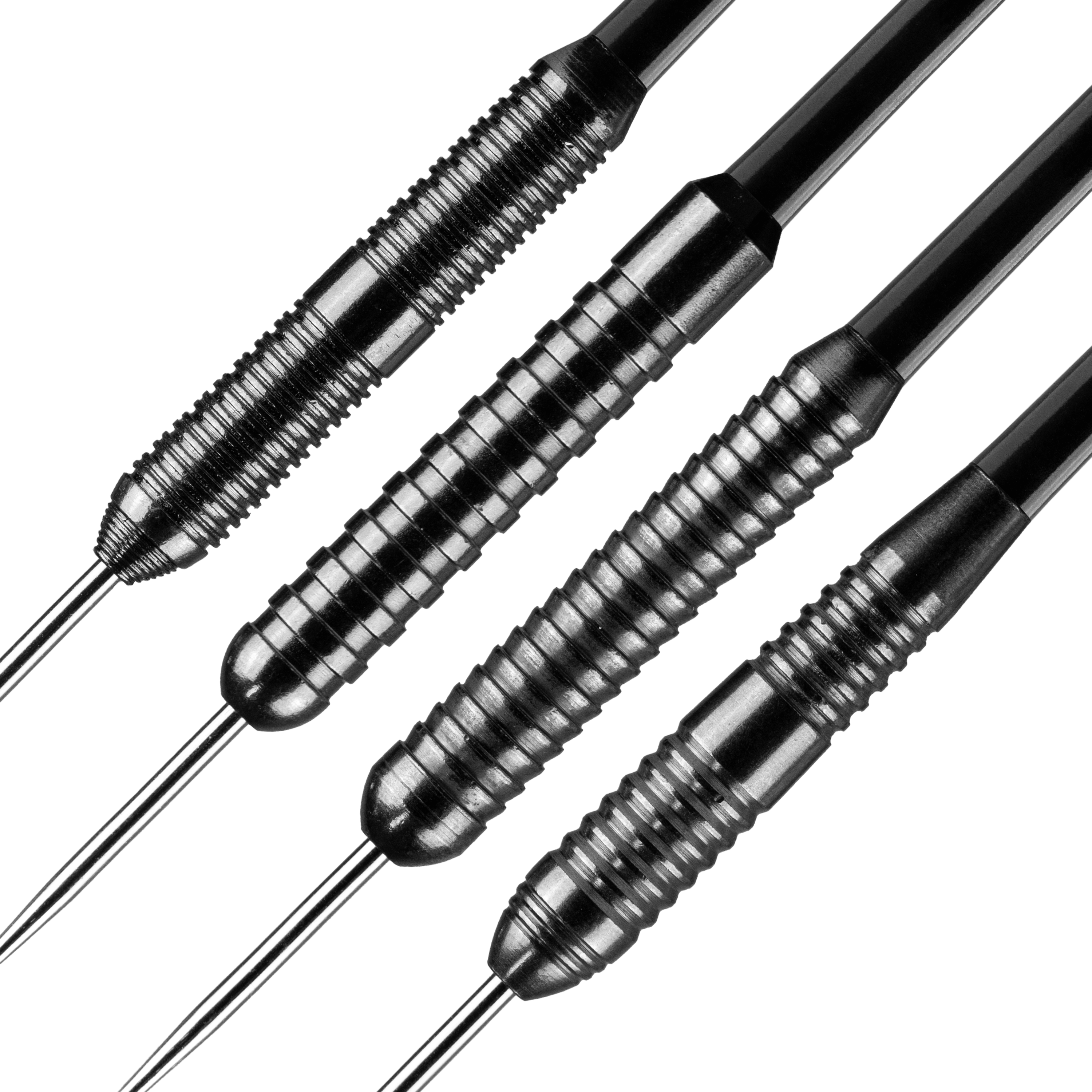Das Bild stellt die Bulls NL Bundle Of Steel - 4 Sets Brass Steeldarts dar. Es werden mehrere Steeldarts-Sets für Einsteiger präsentiert.