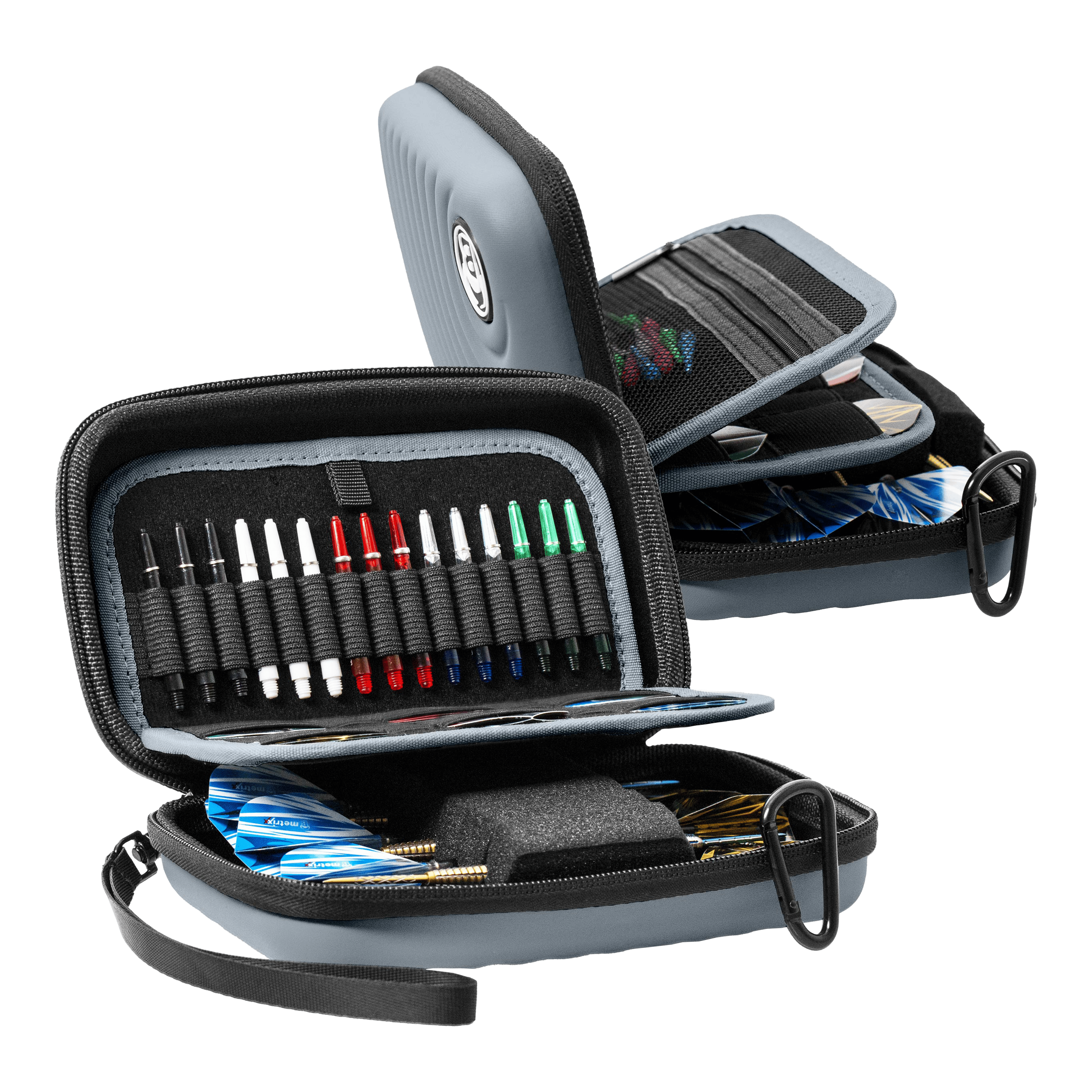 Dies ist das Bulls Orbis XL Dartcase in Grau. Es schützt und transportiert Ihre Dartpfeile sicher.