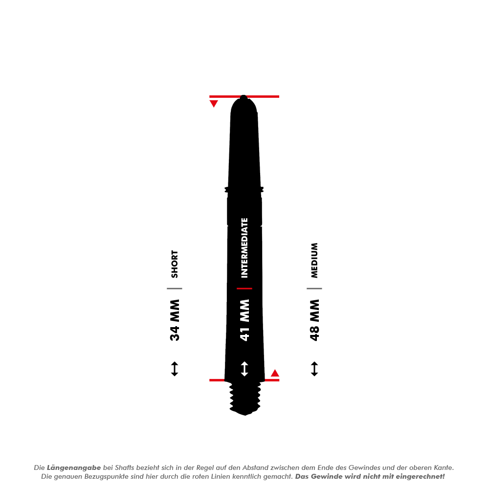 Tiges de rotation Target Pro Grip - 3 ensembles - Noir