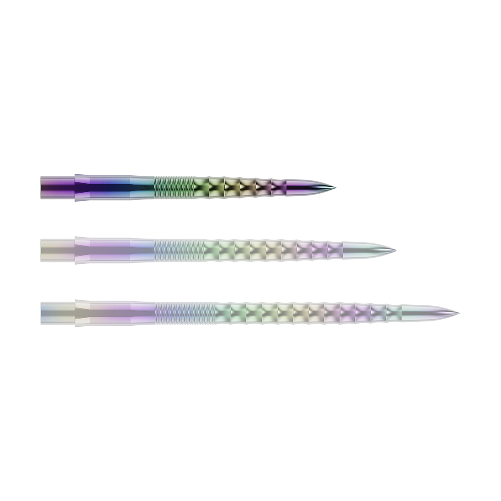 Špičky na šipky Mission Caliburn EVO - Ripple - Coral Abgebildet ist die Mission Caliburn EVO Dartspitze - Ripple - Coral - X 2977. Die Spitze ist mit einer auffälligen Wellenform versehen.