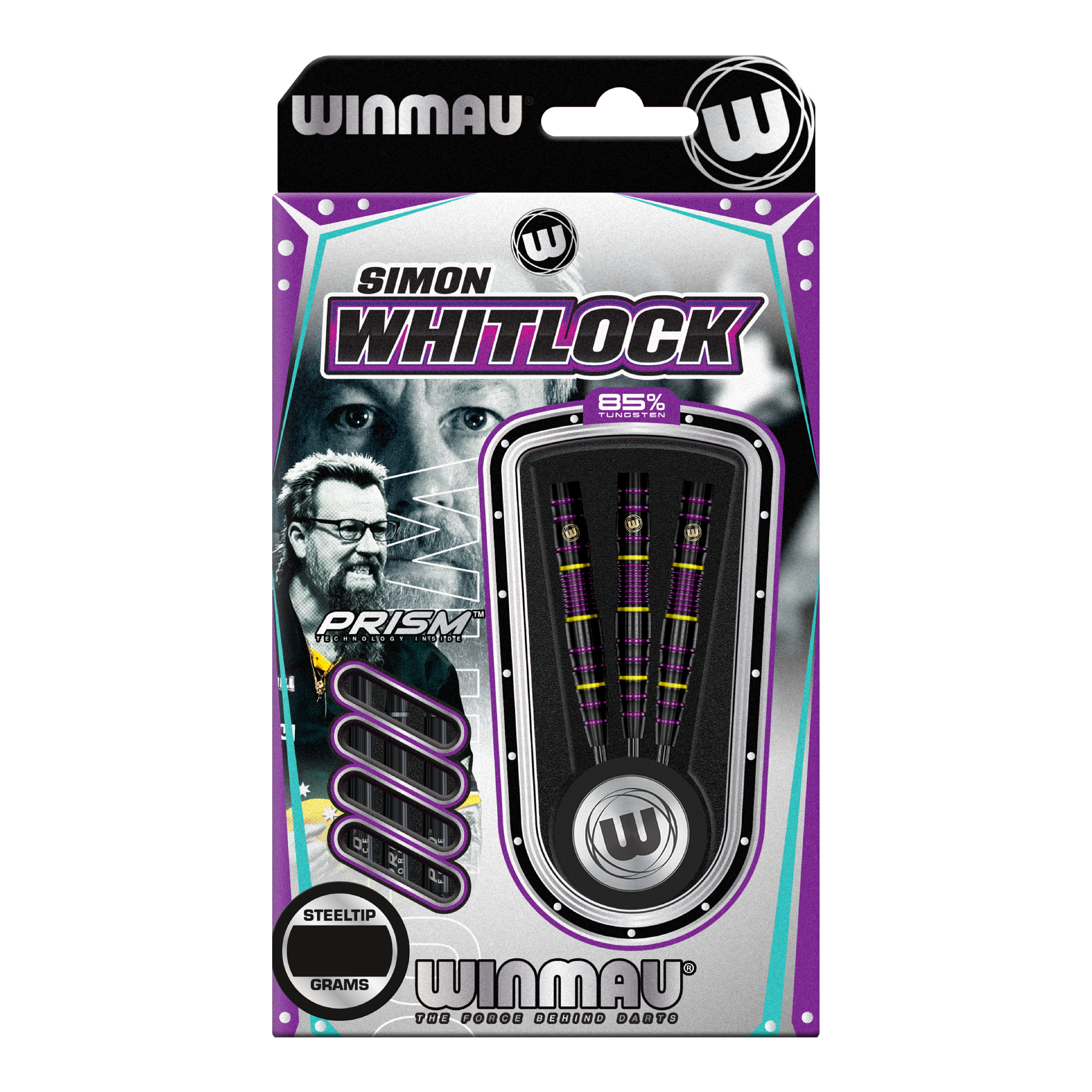 Fléchettes en acier Winmau Simon Whitlock 85 Pro-Series