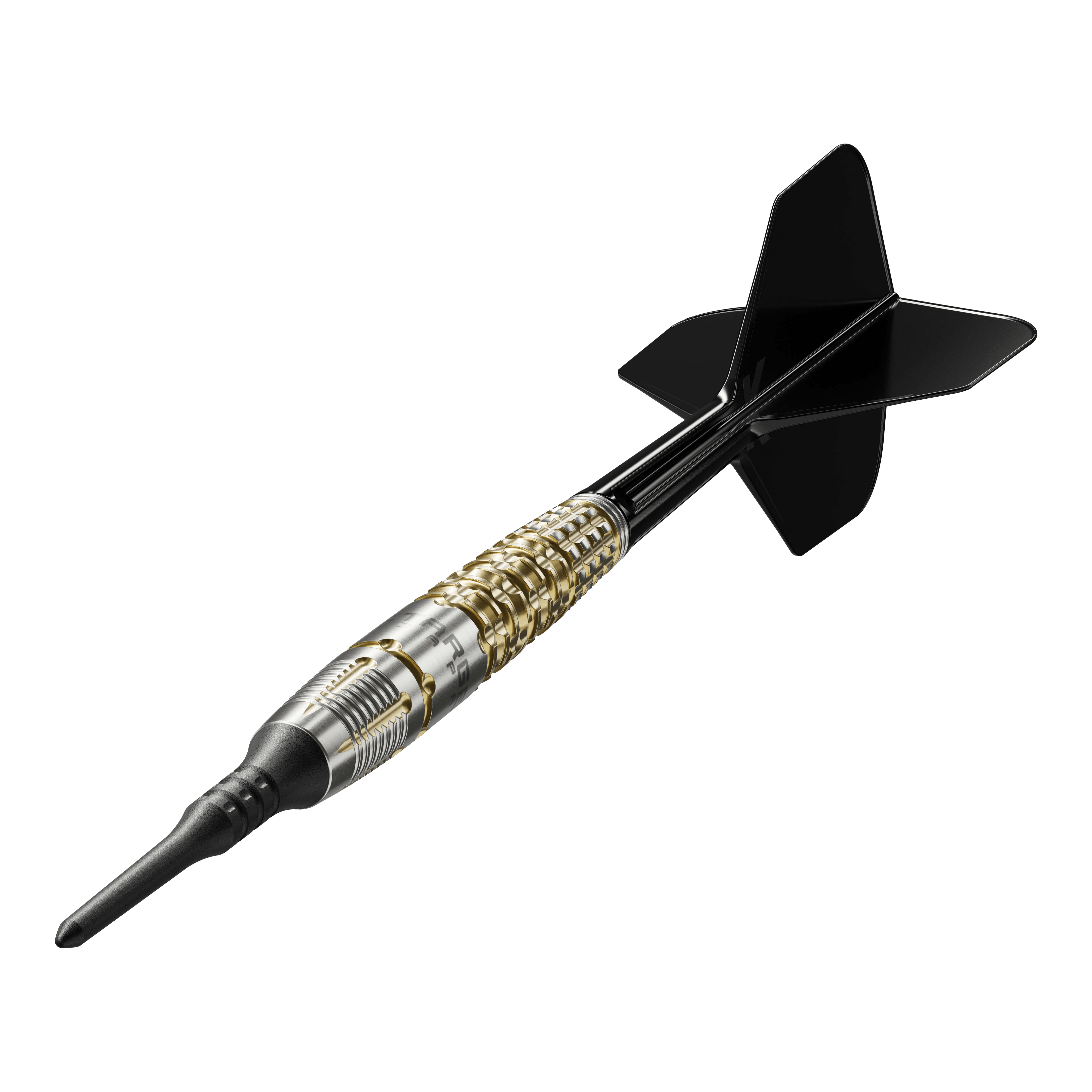 Dardos blandos Target Japan Black Marque Warrior - 18,5 g Dies ist der Target Japan Black Marque Warrior Softdart mit einem Gewicht von 18,5 Gramm. Er besitzt ein elegantes Design mit goldenen und silbernen Akzenten sowie schwarzen Flights.