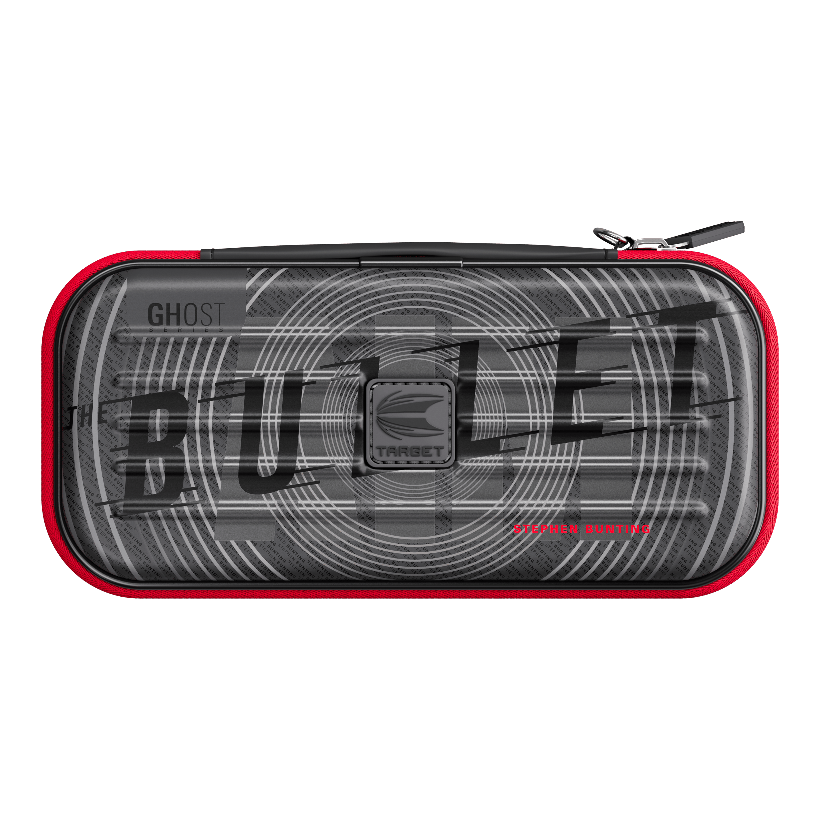 Pouzdro na šipky Takoma Ghost Series Stephen Bunting Das Foto zeigt das Takoma Ghost Series Stephen Bunting Dartcase. Es ist ein robustes Dartcase für Darts-Zubehör.