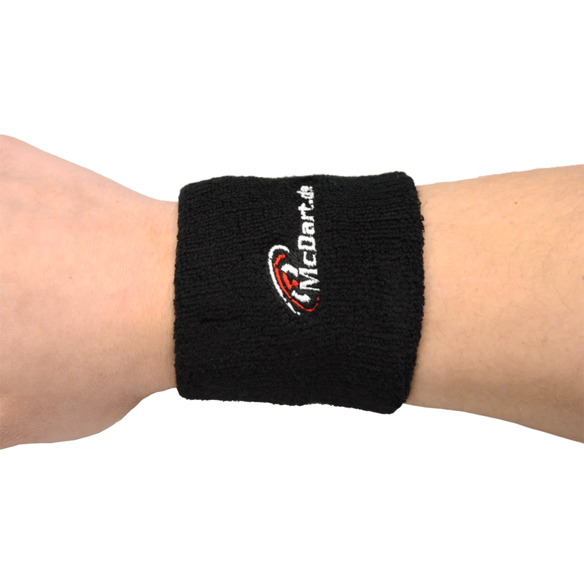 Das Bild zeigt ein Produkt mit dem Dateinamen 635_McDart_Schweiband_2. Es handelt sich vermutlich um ein Schweißband von McDart.