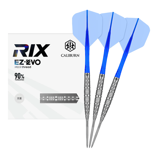 Ocelové šipky Caliburn Rix EZ-EVO R6 Auf dem Bild ist der Caliburn Rix EZ-EVO R6 Steeldarts vollständig dargestellt. Die Details und das Design sind gut sichtbar.