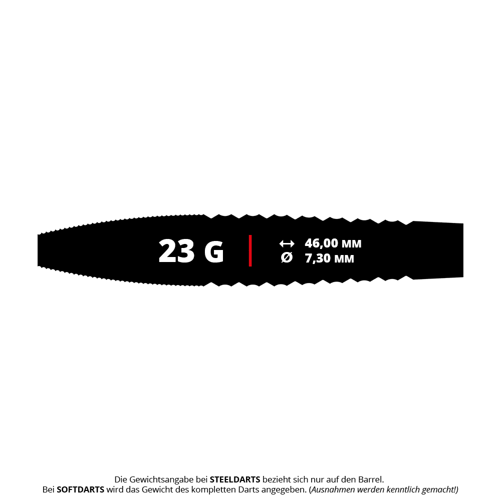 Ocelové šipky Mission Rhodon - 23g Mission Rhodon Steeldarts - 23g ist das gezeigte Produkt. Die Steeldarts haben ein Gewicht von 23g und sind für Turniere geeignet.