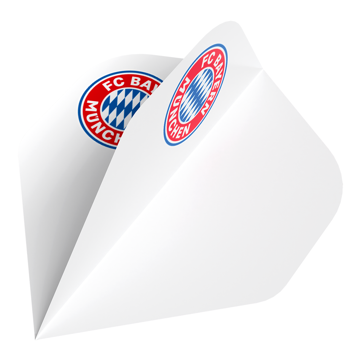 Hier sieht man die Bulls FC Bayern München Flight Collection - 5 Satz. Das Set besteht aus fünf verschiedenen Flights mit Bayern München Motiven.