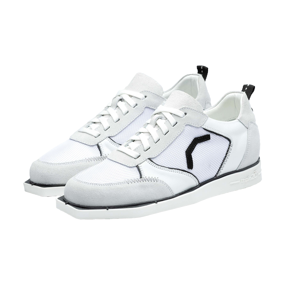 Triple20 Textile Leather Dart Shoes - Bianco Nero