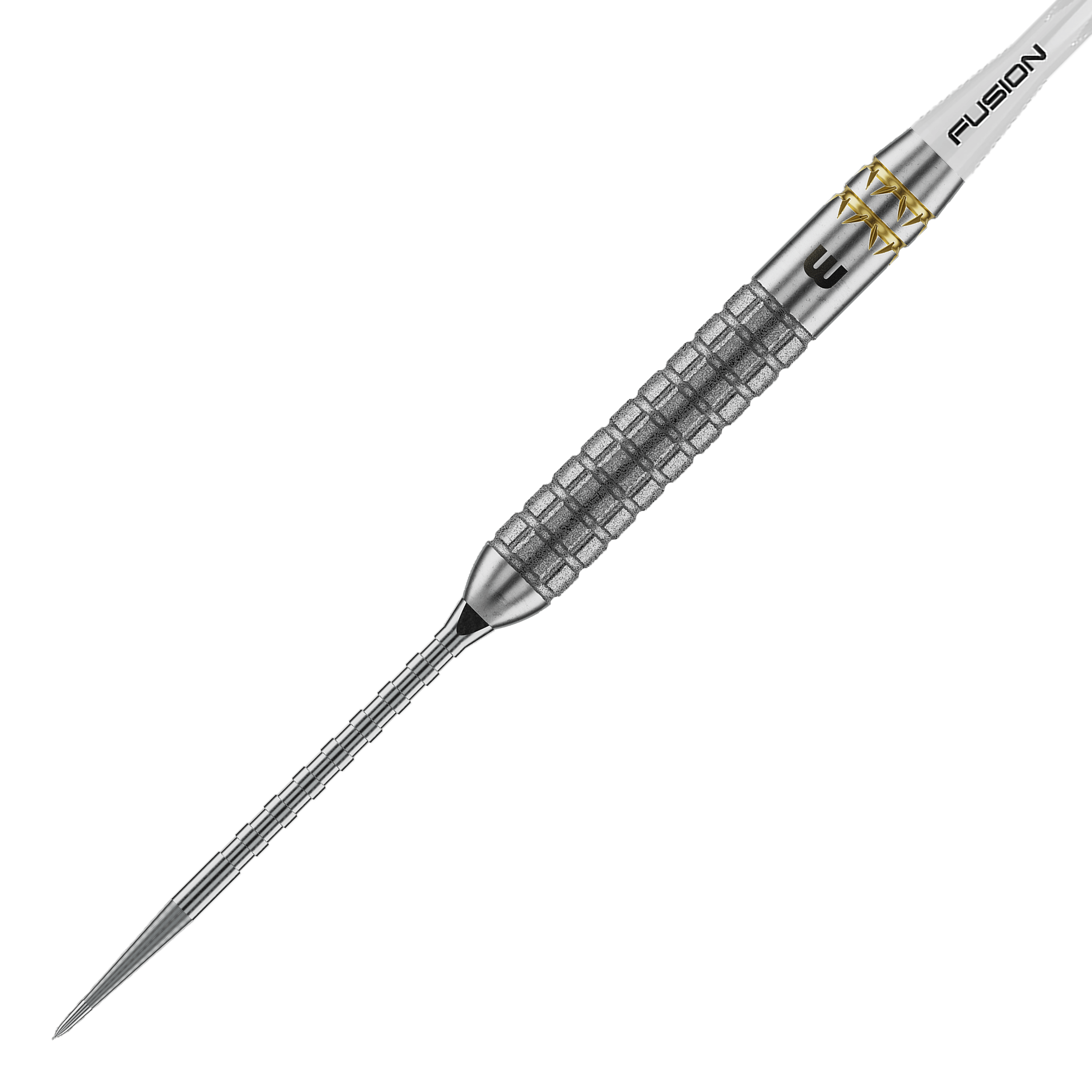 Winmau Gian Van Veen W-MAX Switch Point Steeldarts Winmau Gian Van Veen W-MAX Switch Point Steeldarts werden aus einer anderen Perspektive gezeigt. Die Darts liegen auf einer weißen Fläche.