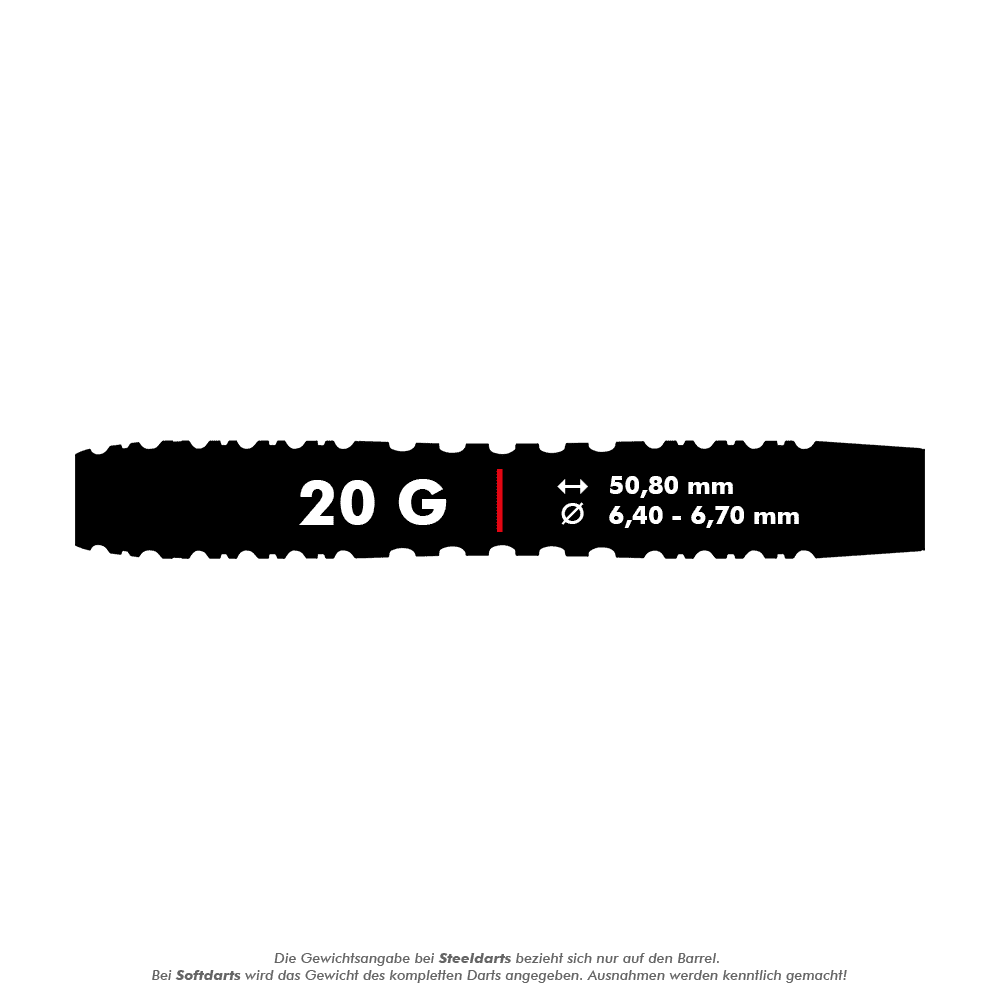 Winmau Joe Cullen Ignition Series - Dardos blandos - 20 g