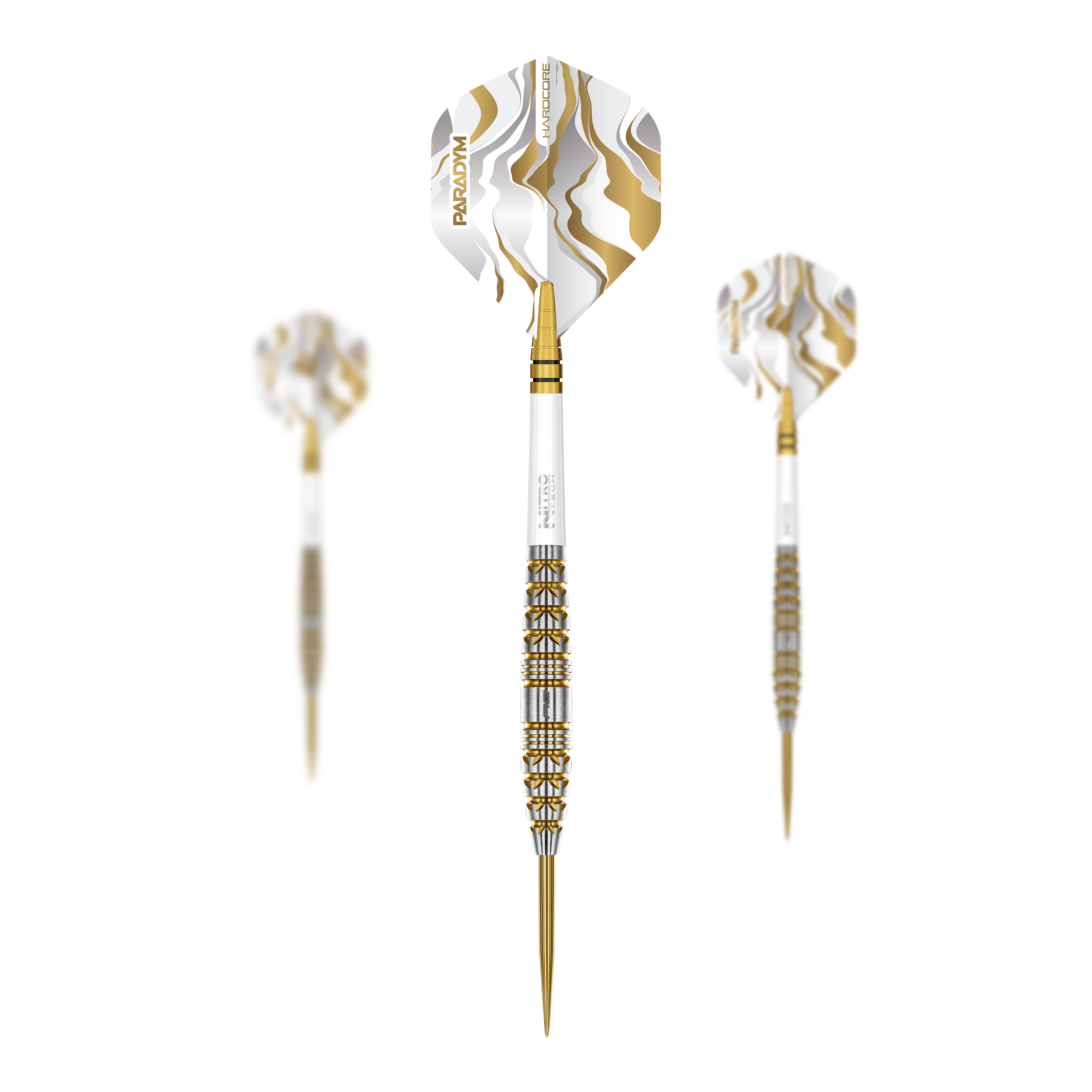 Dardos de acero Torpedo Red Dragon Paradym Gold Zu sehen ist das Set der Red Dragon Paradym Gold Torpedo Steeldarts. Dieses Produkt besteht aus mehreren hochwertigen goldenen Steeldarts.