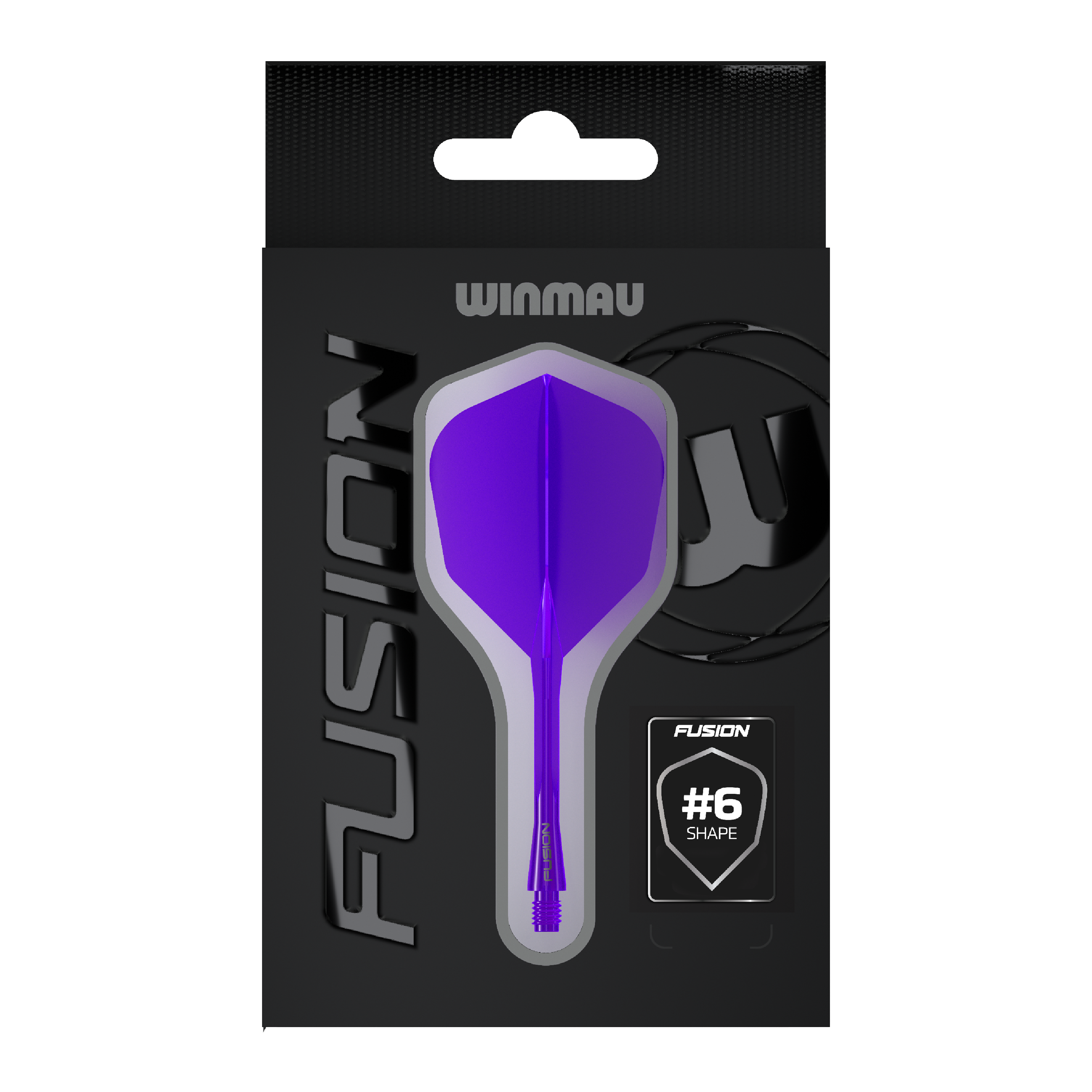 Systém letky Winmau Fusion č. 6 fialový Zu sehen ist das Winmau Fusion Flight-Shaft-System No6 in Lila. Das Produkt wird für Dartspiele verwendet.