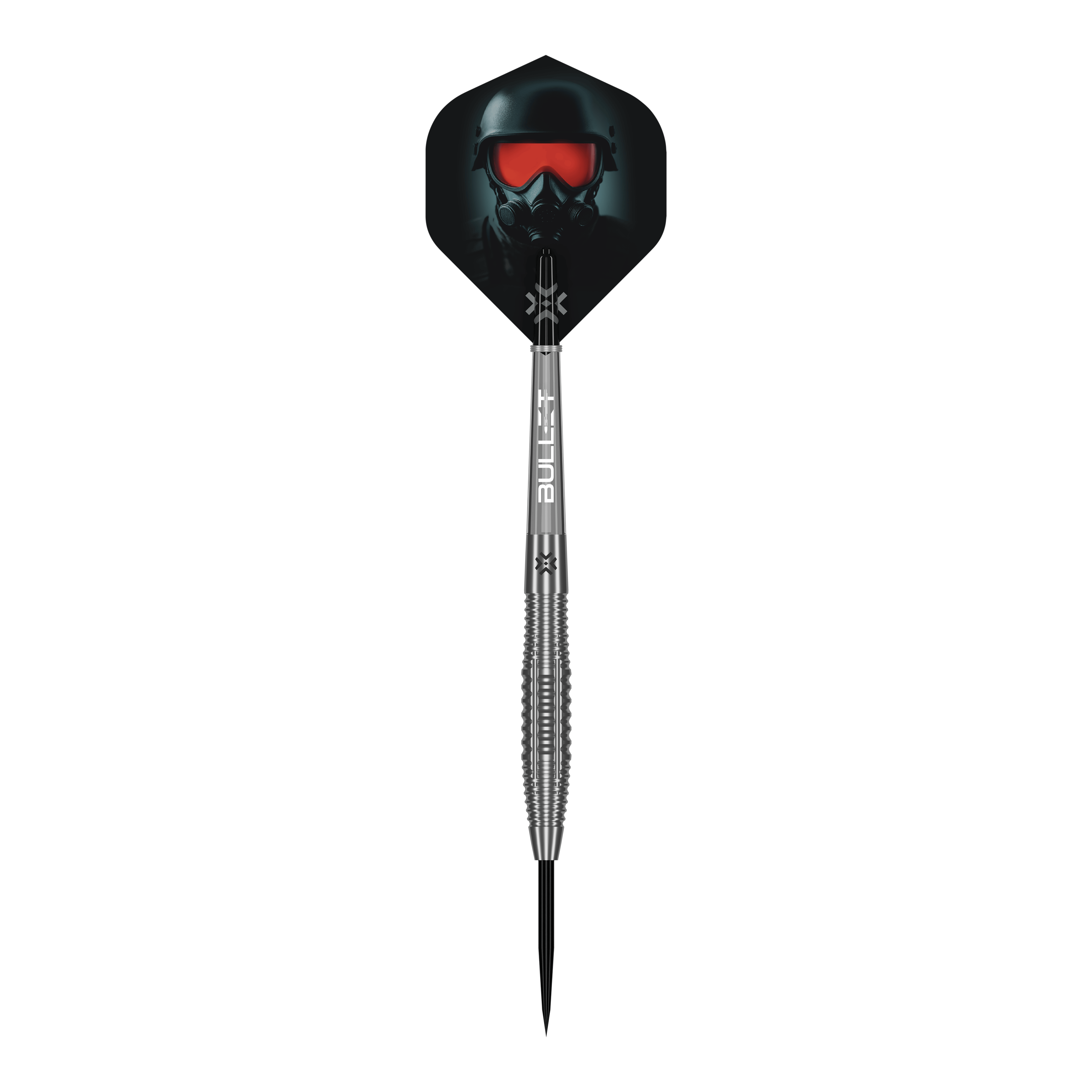 Gezeigt wird ein einzelner Bullet Ranger Steeldarts. Dieses Produkt eignet sich für Steeldartspiele.
