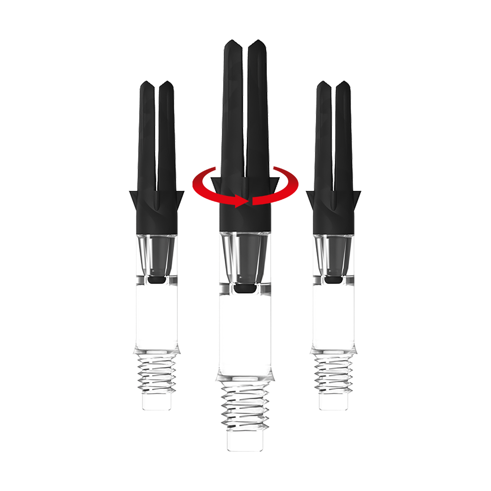 L-Style L-Shaft Carbon Silent Straight - Clear 190 Das Bild zeigt das Produkt L-Style L-Shaft Carbon Silent Straight Clear OhneKappen 32mm 1Set Symbol. Vermutlich handelt es sich um einen Dart-Schaft.