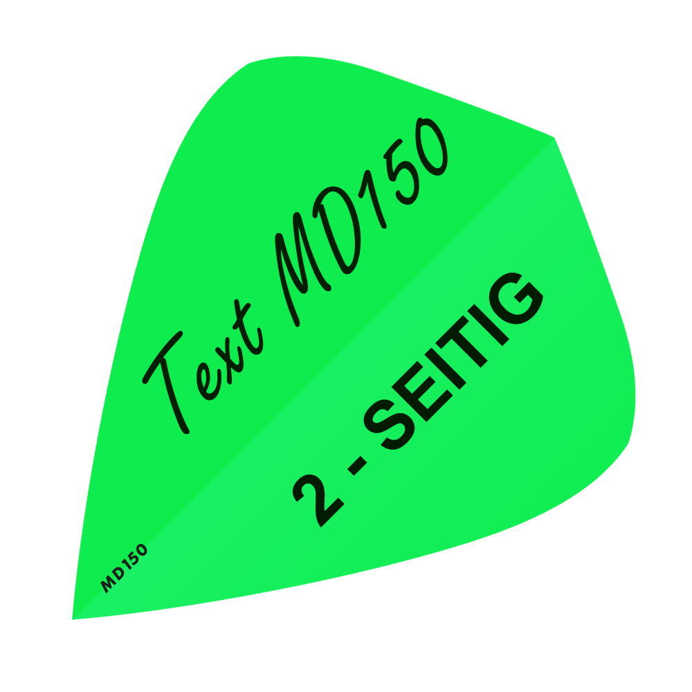 10 set of printed flights on 2 sides - desired text - MD150 kite
