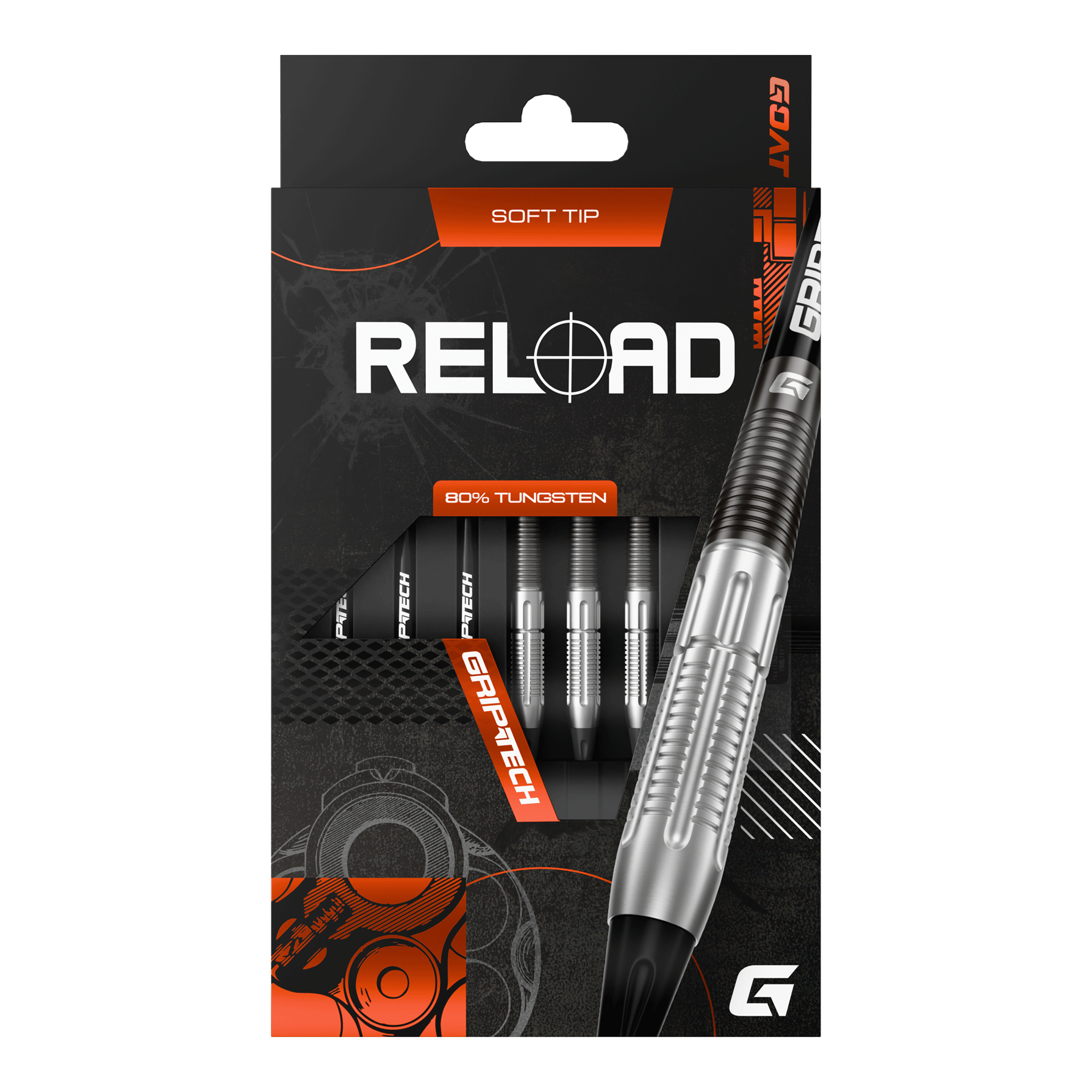 Dardos blandos GOAT Reload - 20 g Abgebildet sind die GOAT Reload Softdarts mit einem Gewicht von 20g. Diese Softdarts verbinden Präzision und modernes Design.