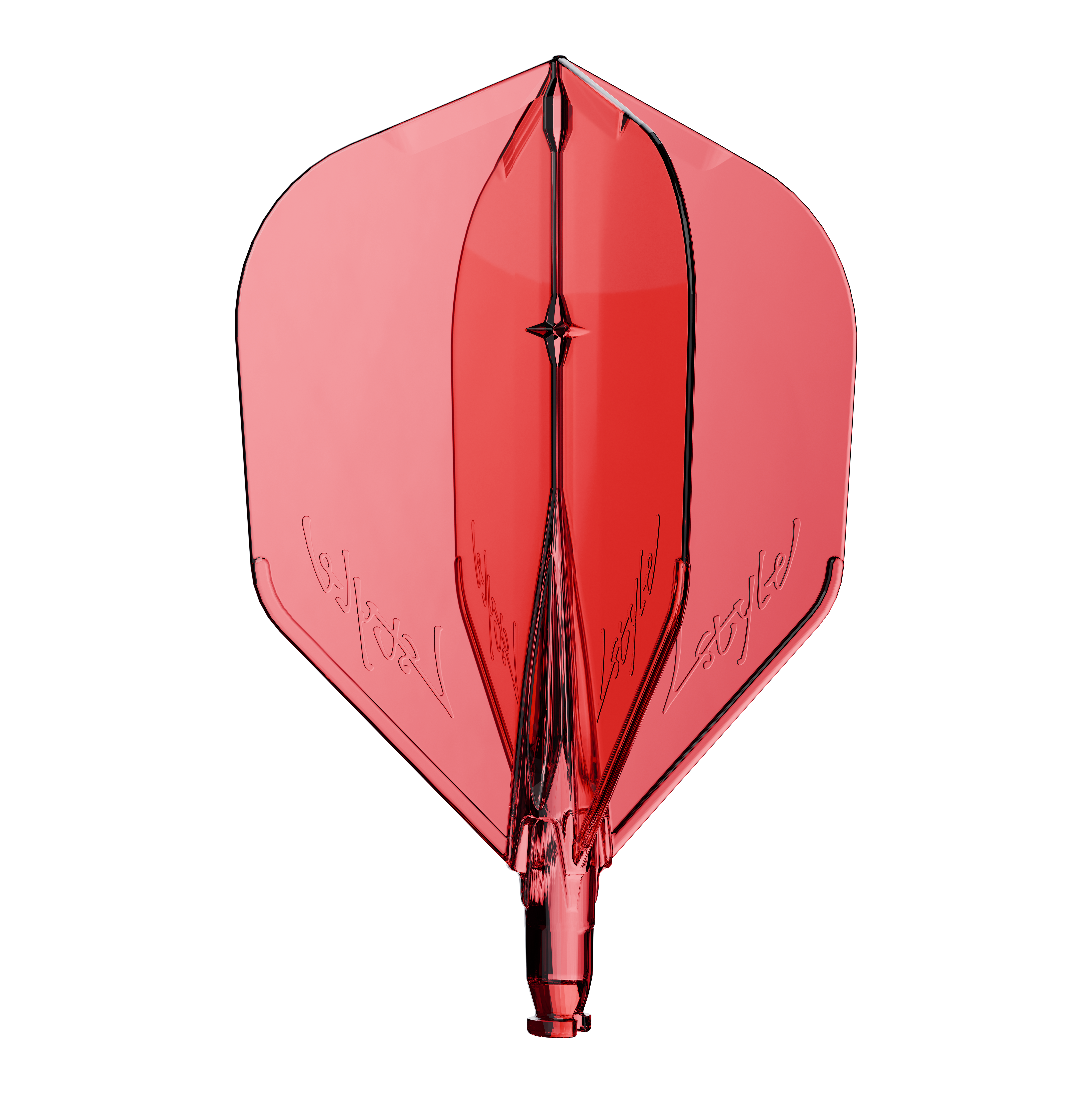 L-Style L-System L3 Ersatzflight Ein Ersatzflight für Dartpfeile in klarem Rot ist zu sehen.
