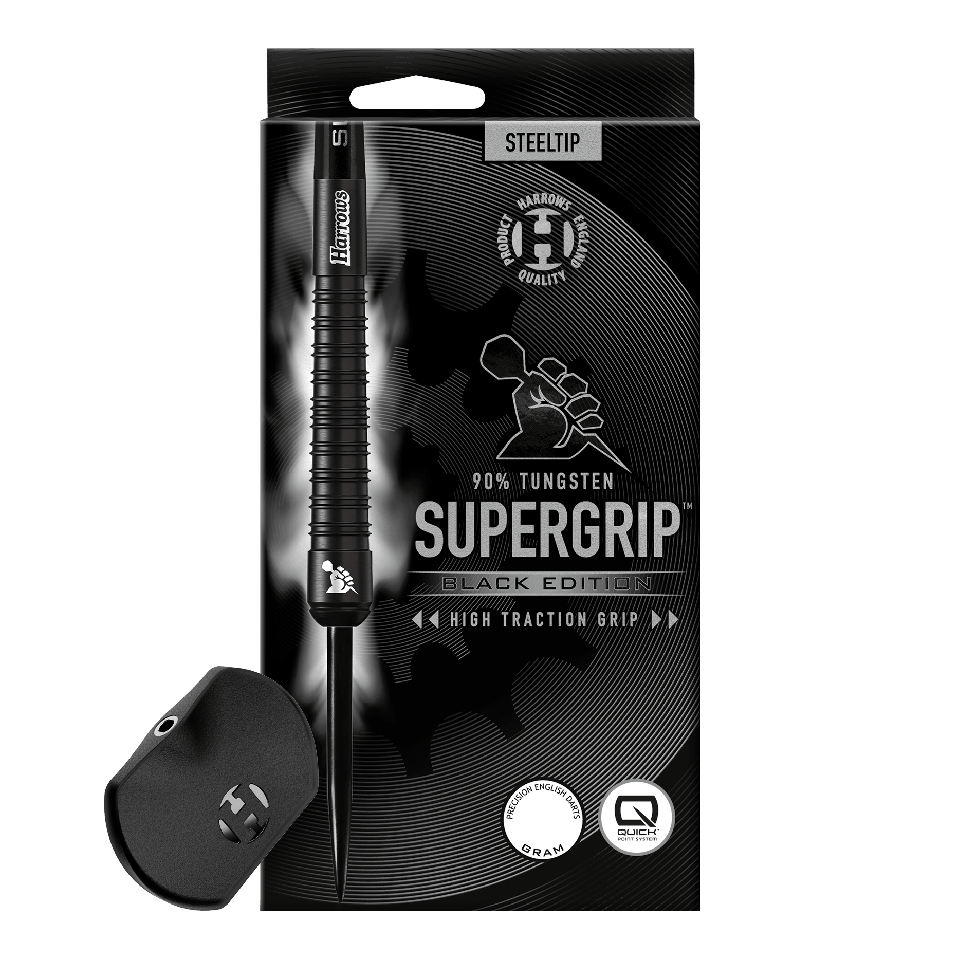 Harrows Supergrip 90 Black Edition Quick Point Steeldarts Harrows Supergrip 90 Black Edition Quick Point Steeldarts