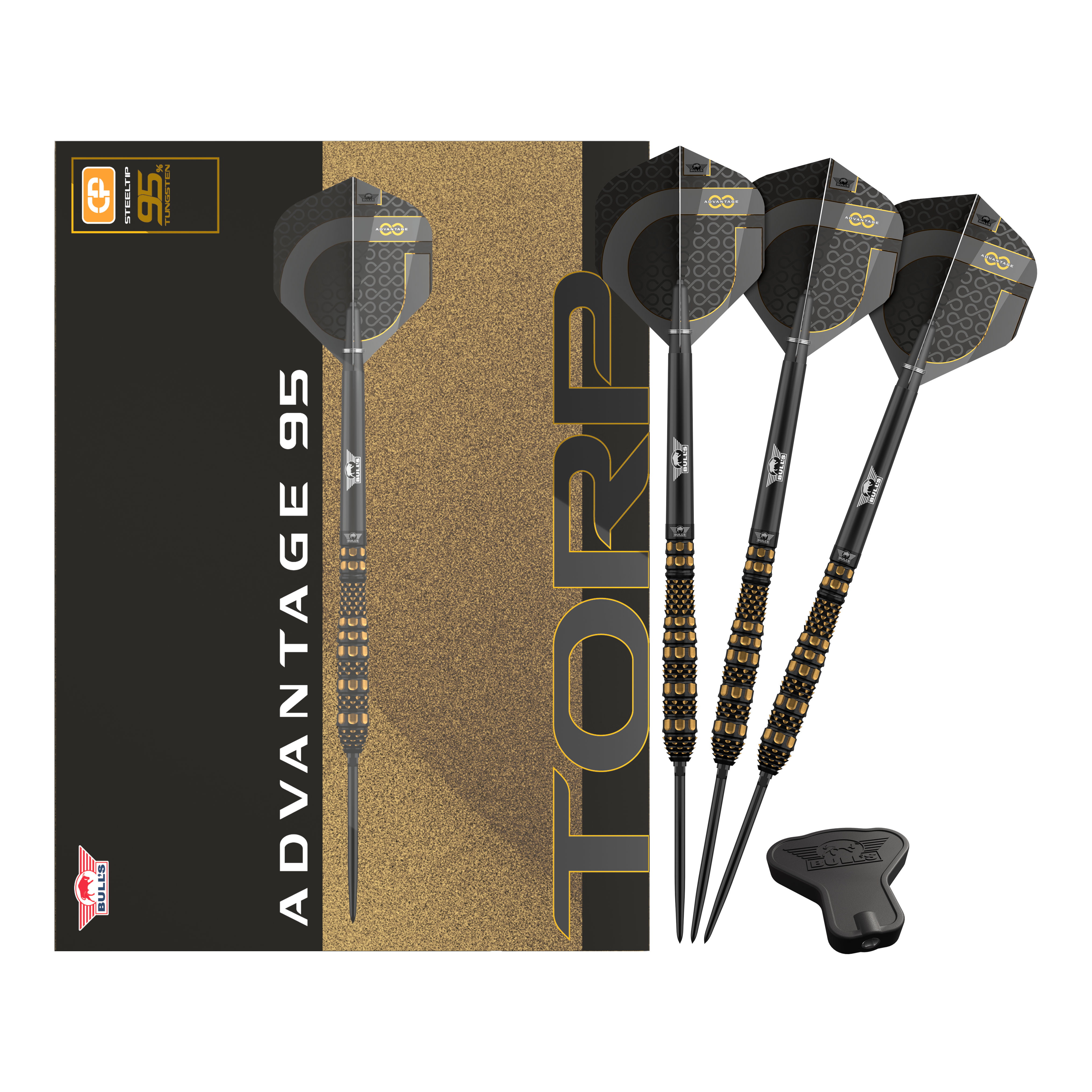 Šipky Bulls NL Advantage 95 Torp Convertible Point Steel Darts Abgebildet werden Bulls NL Advantage 95 Torp Convertible Point Steeldarts. Das Set umfasst mehrere Darts.