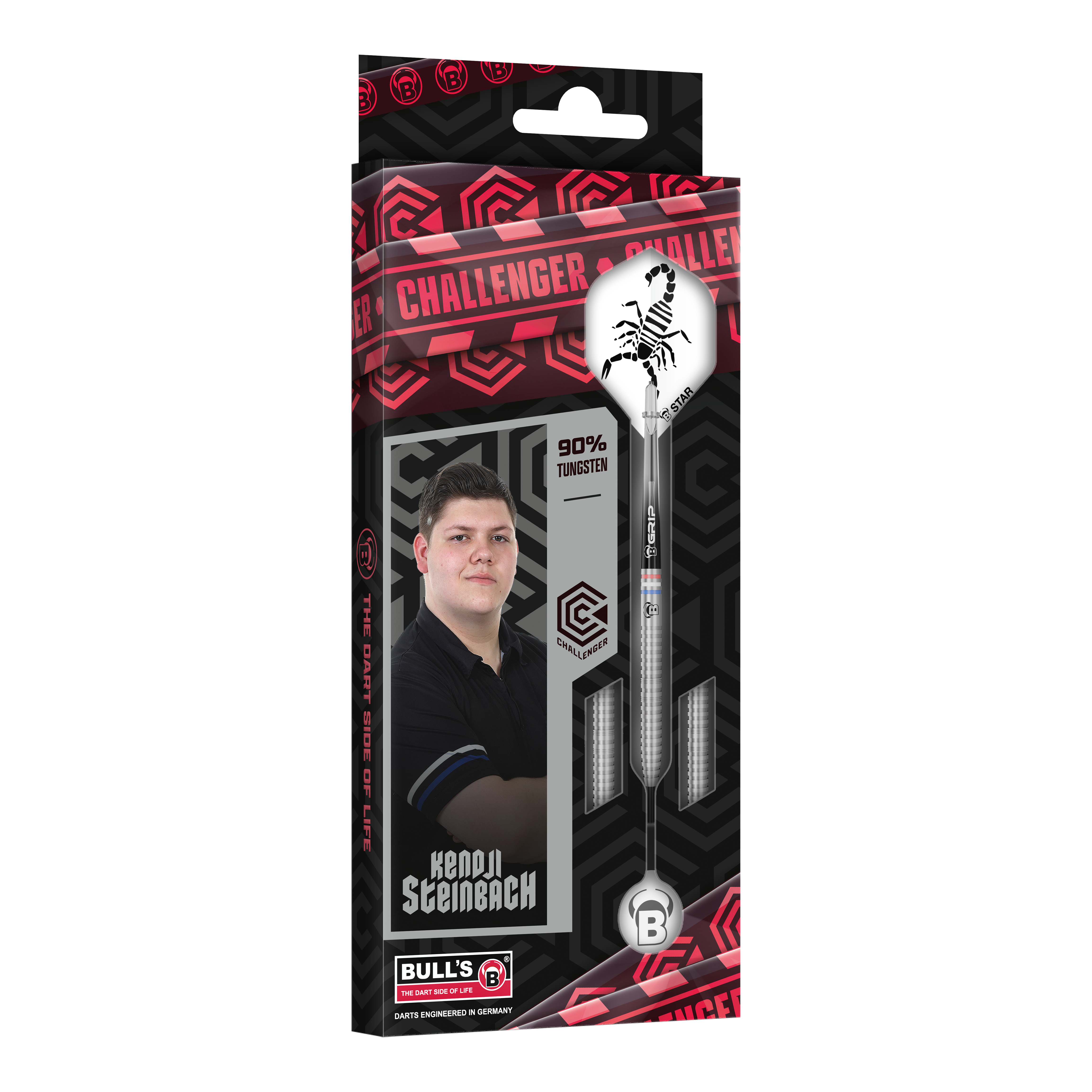 Bulls Challenger Kendji Steinbach Steeldarts - 23g Auf dem Bild sind die Bulls Challenger Kendji Steinbach Steeldarts - 23g zu sehen. Das Produkt ist ideal für ambitionierte Dartspieler.