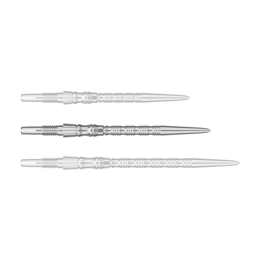 Dieses Bild zeigt eine einzelne silberne Dartspitze mit einer Länge von 35 mm. Vermutlich handelt es sich um das Modell 'Target SwissPoint Signature TRB Dartspitzen'.