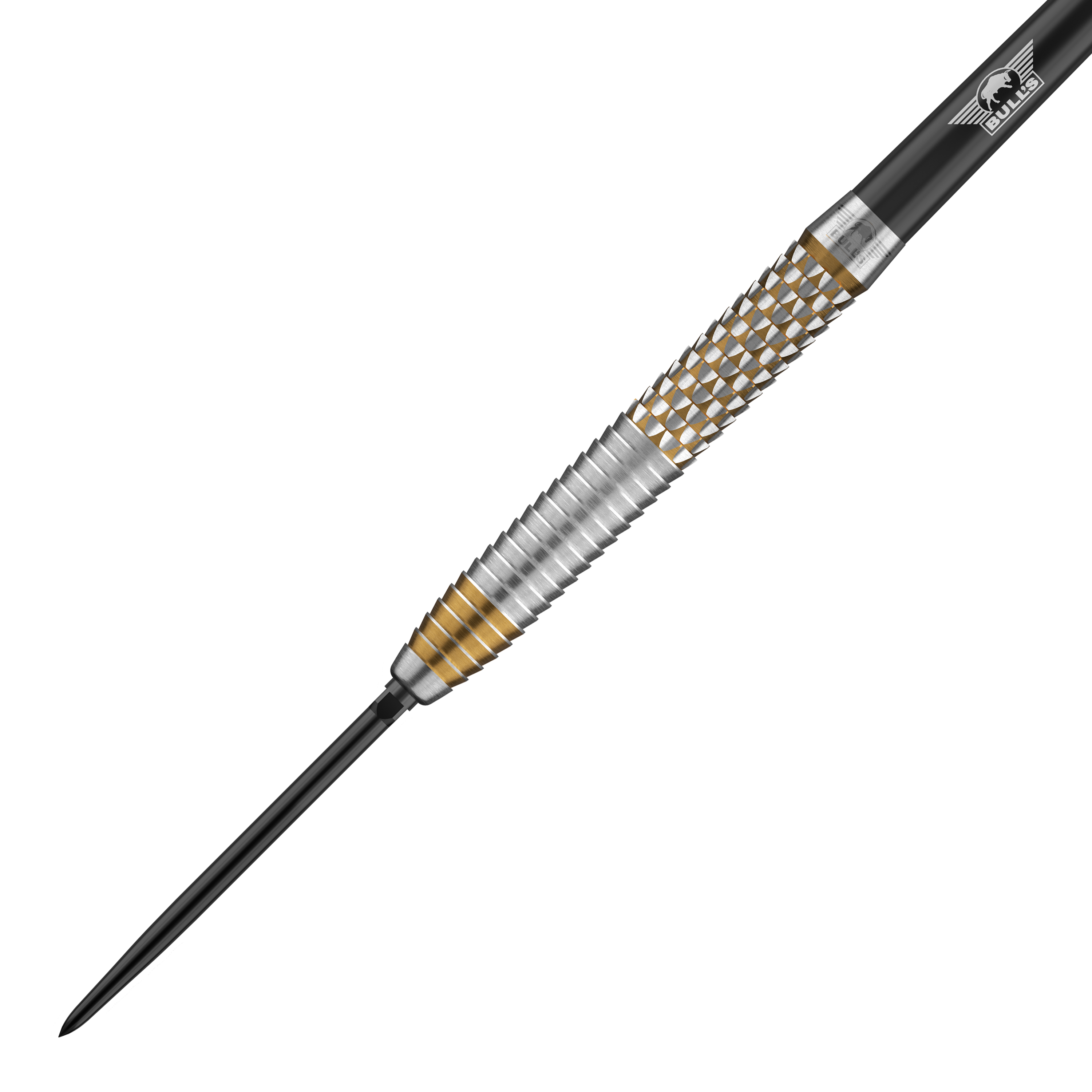 Das Bild zeigt die Bulls NL Vintago Shark Convertible Points Steeldarts. Es handelt sich um ein hochwertiges Dartprodukt mit besonderen Spitzen.