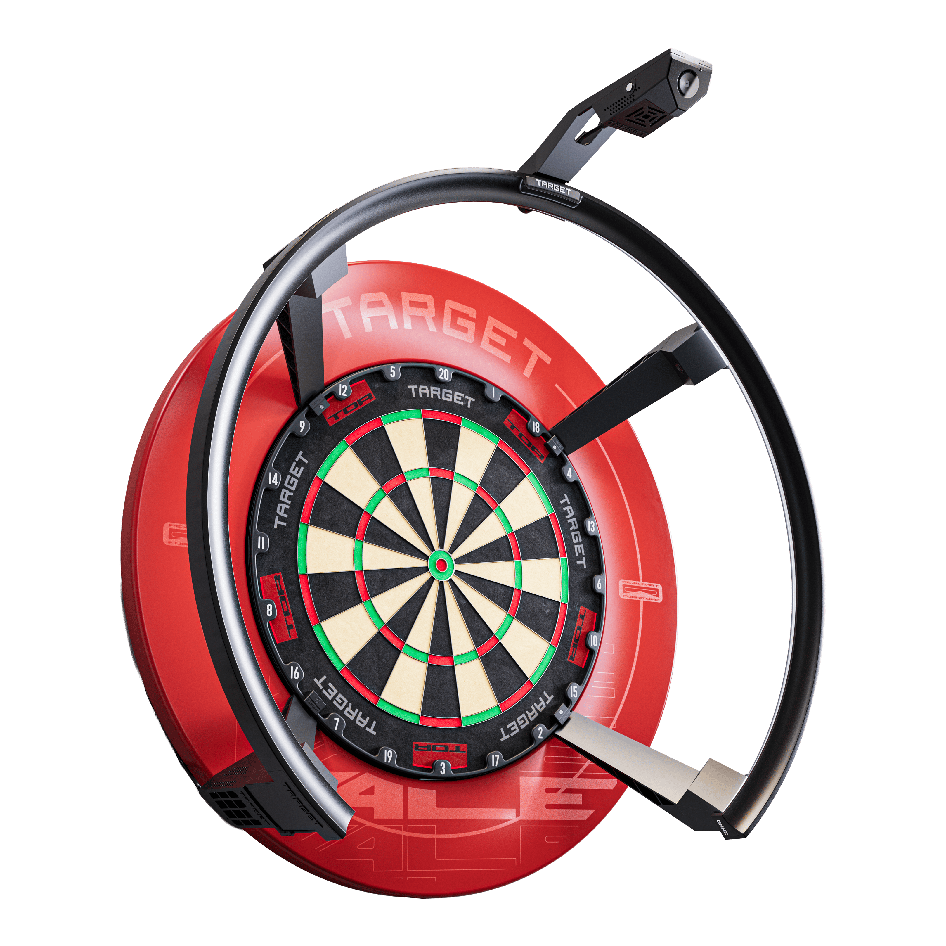 Bras de caméra Target OMNI VIRT Hier sieht man den Target OMNI VIRT Kamera Arm. Das Produkt dient dazu, Kameras sicher an der gewünschten Position zu halten.