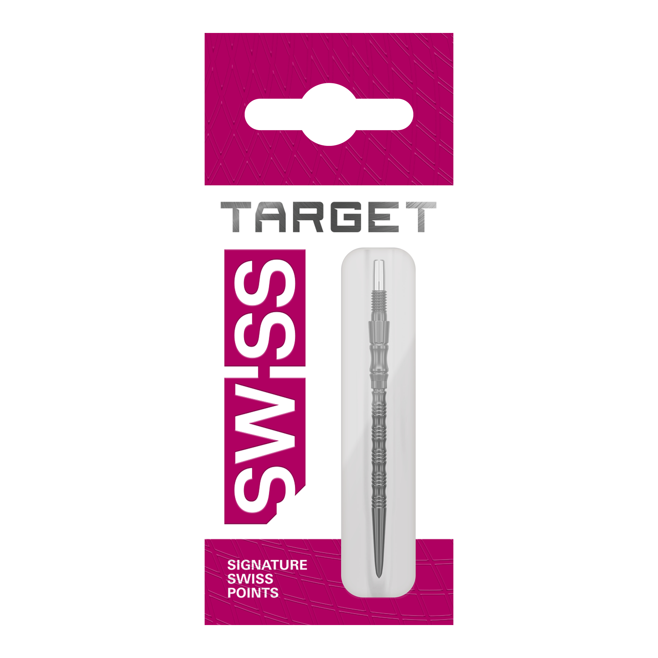 Target Signature Swiss Point TRB Steeldartspitzen - Schwarz Mehrere schwarze Dartspitzen der SwissPoint Signature TRB Serie sind zu sehen. Die Spitzen sind jeweils 42 mm lang.