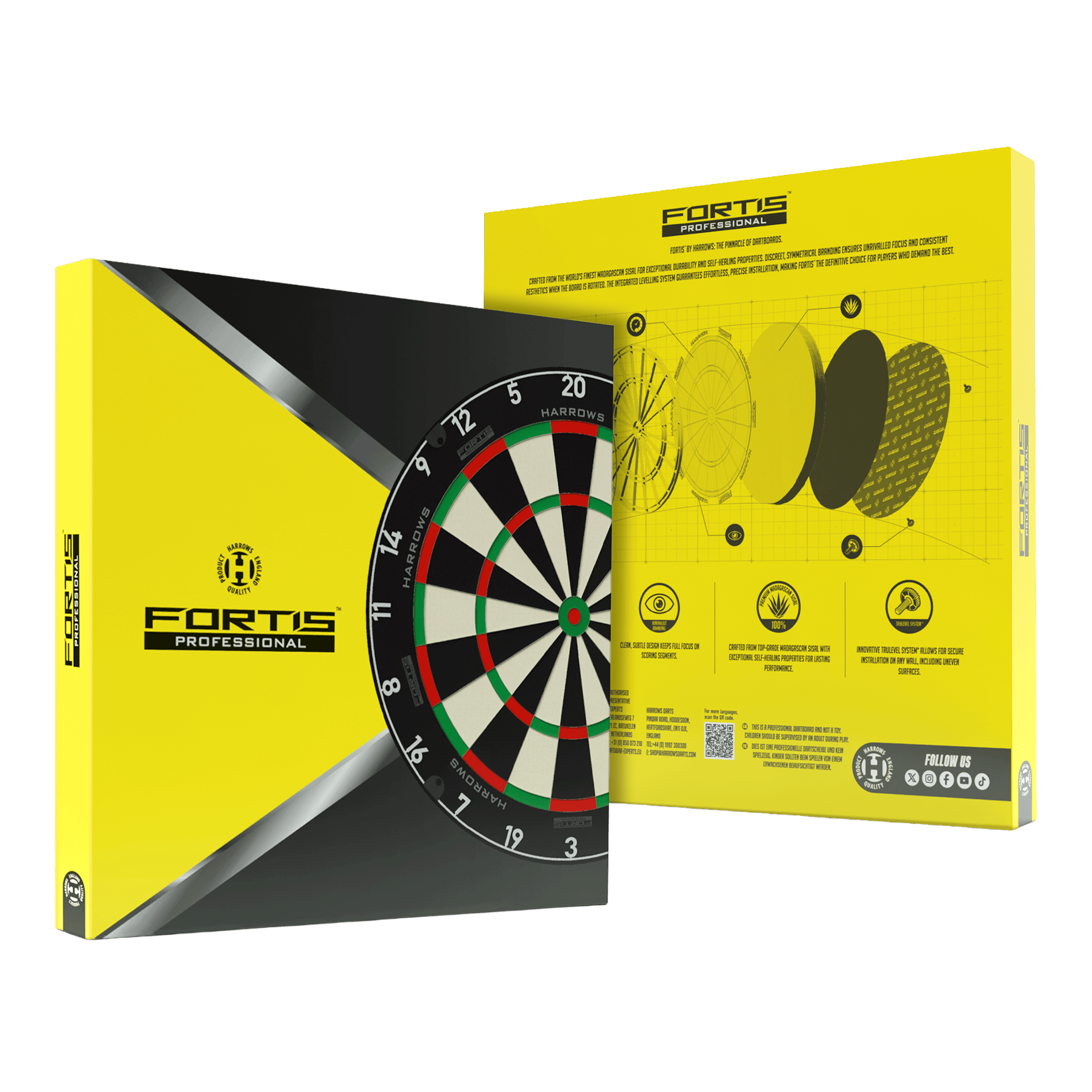 Diana de acero Harrows Fortis Das Bild zeigt das Produkt Harrows Fortis Steeldartboard. Es handelt sich um ein hochwertiges Dartboard für Steeldarts.